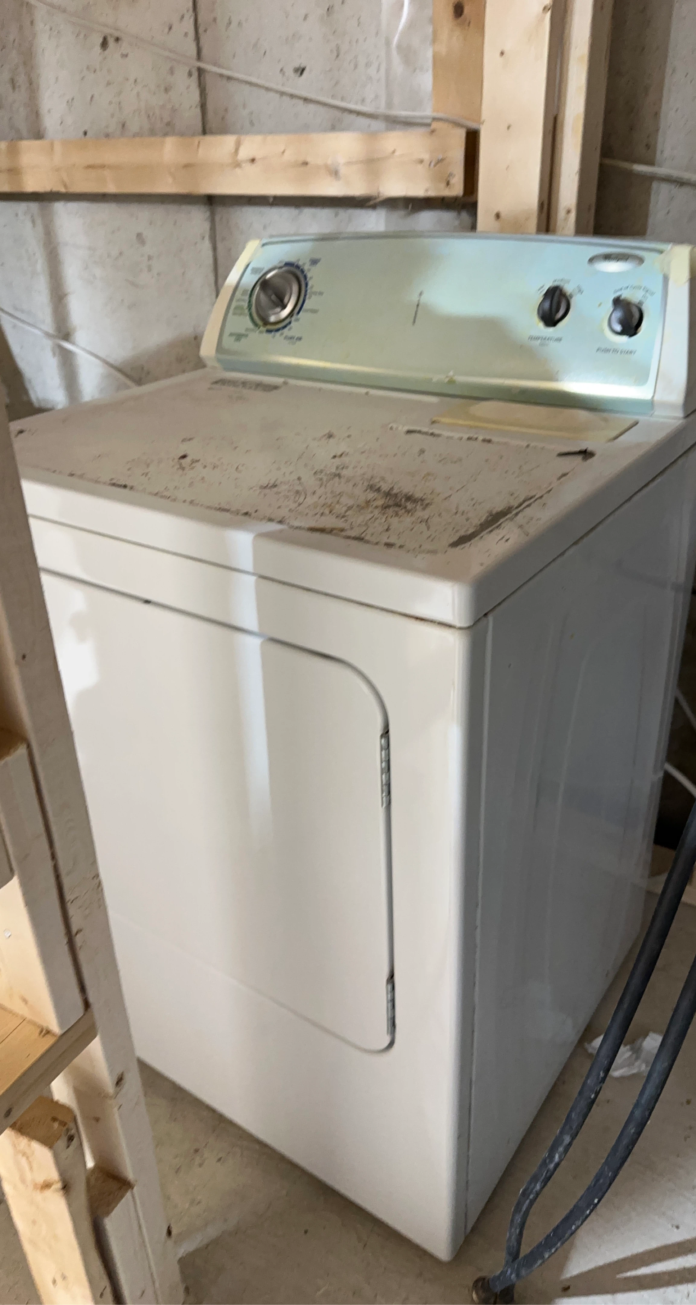 White Whirlpool Electric Dryer