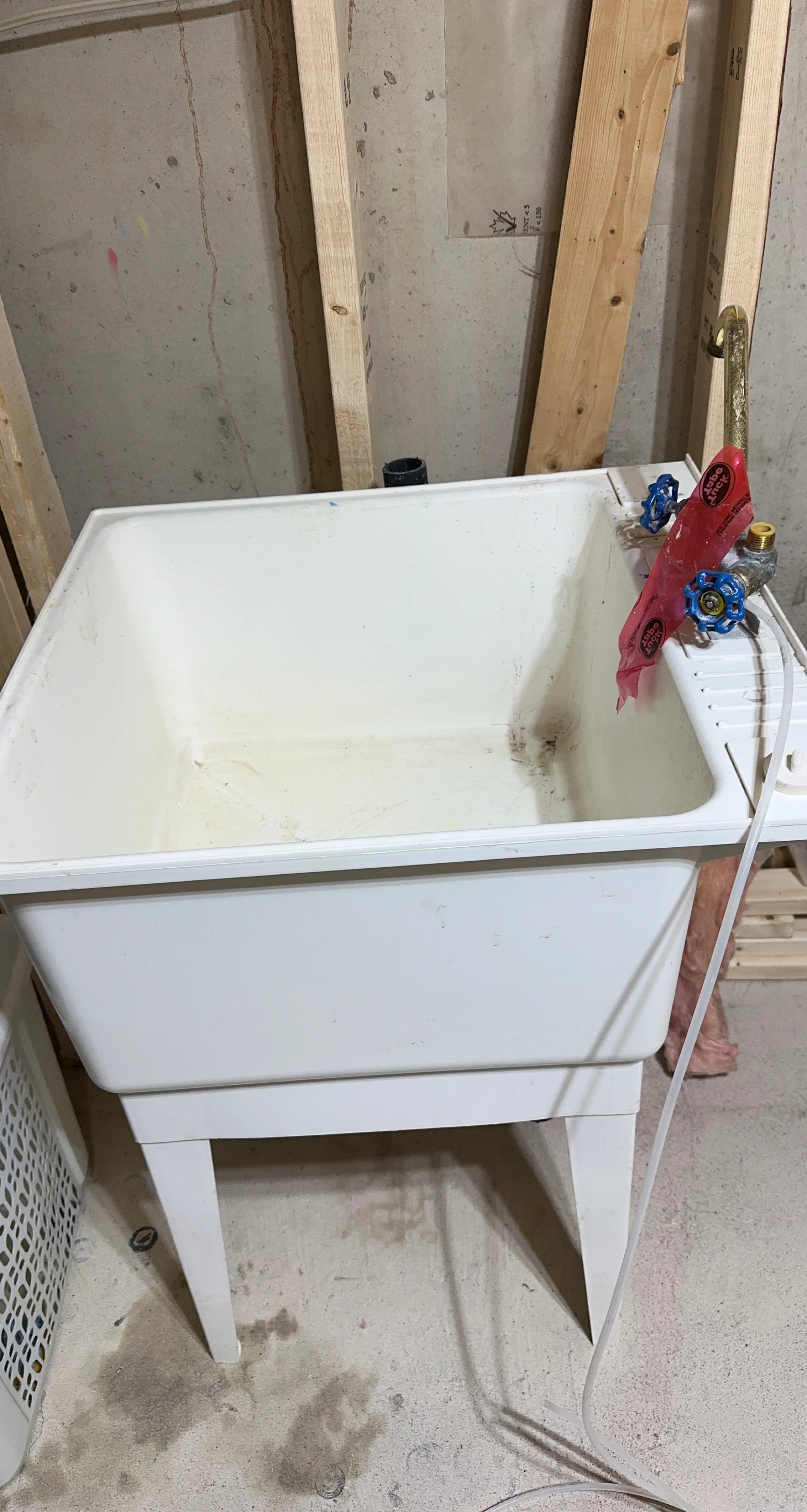 White Utility Sink with Legs
