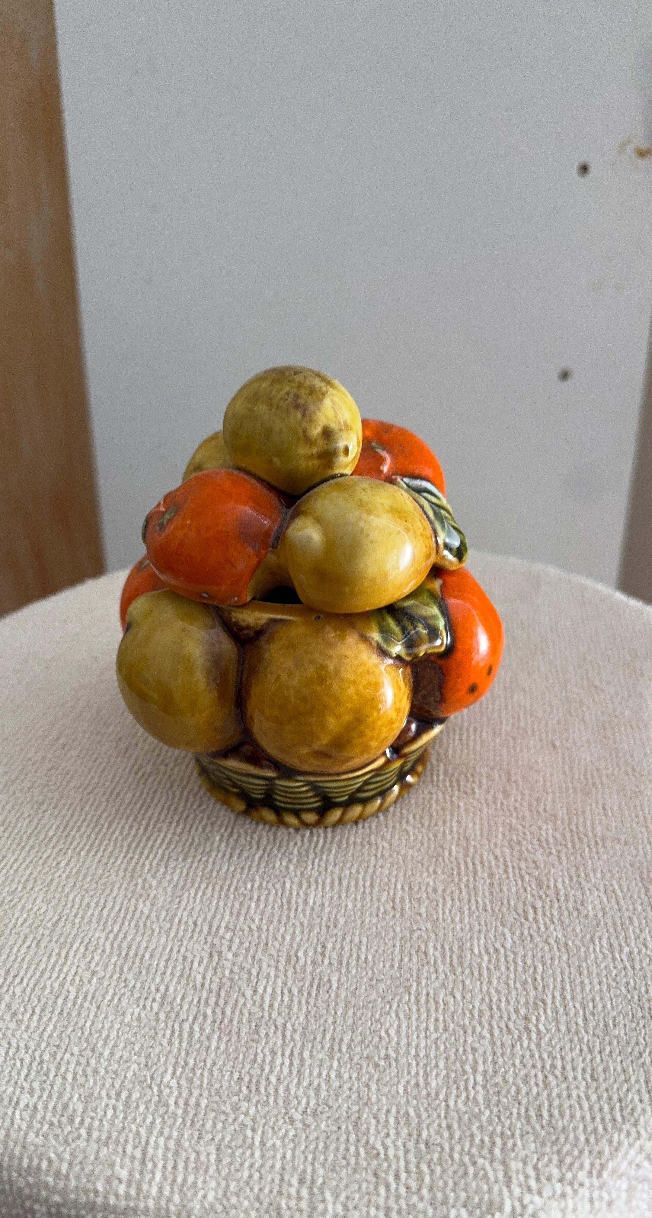 Ceramic Fruit Basket Trinket Dish