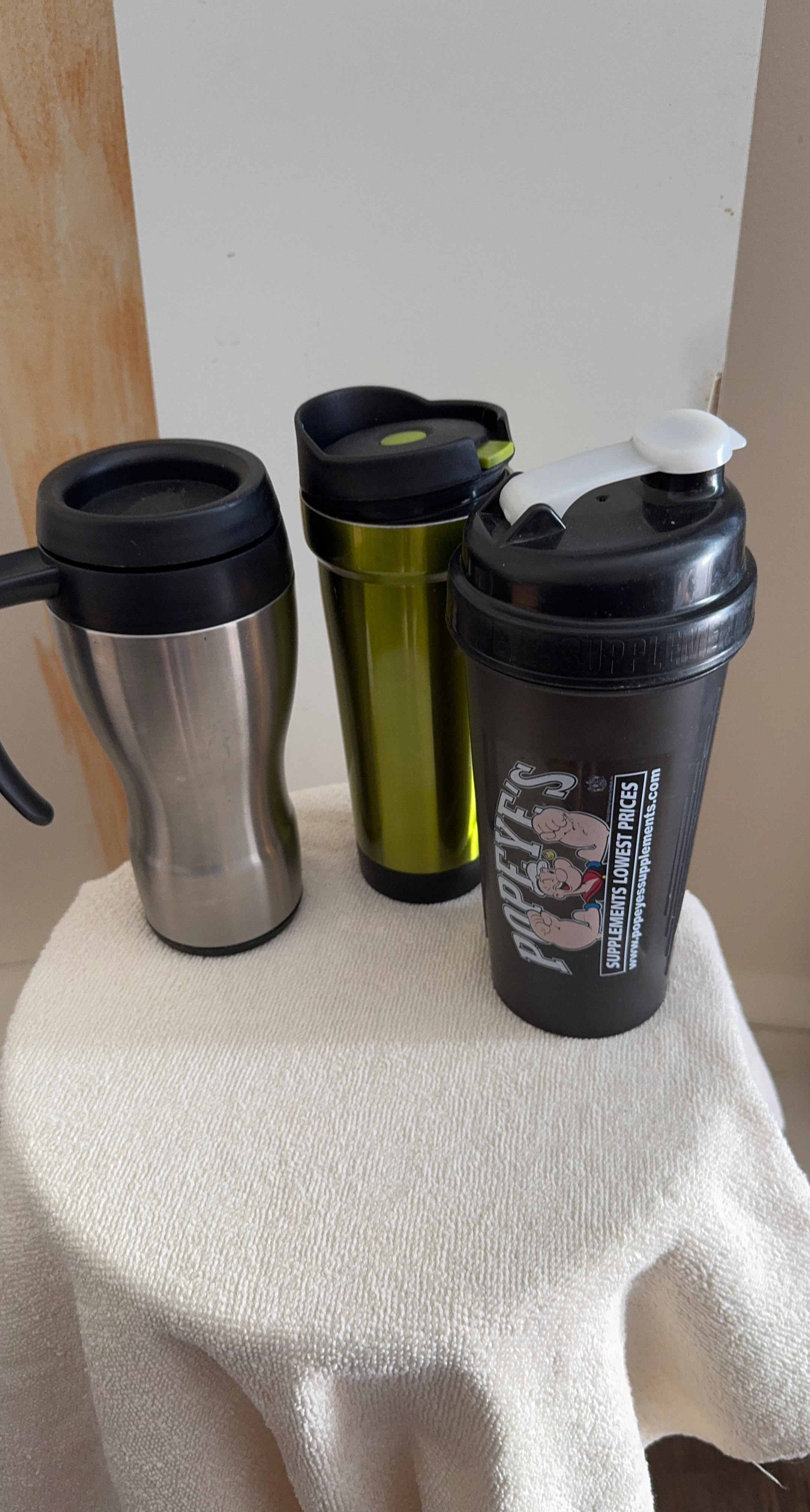 Popeye's Tumbler and Green Travel Mug