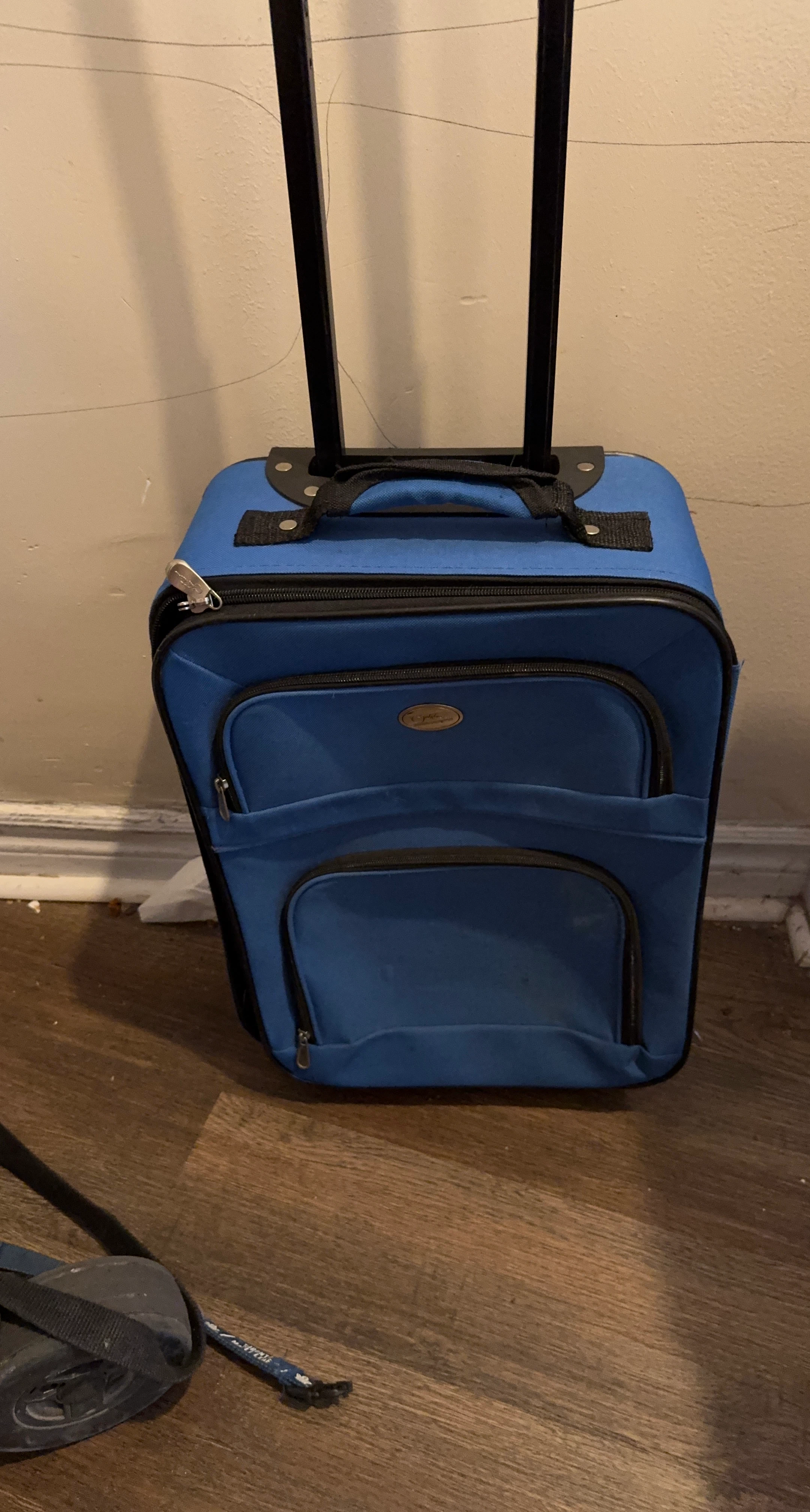 Blue Rolling Suitcase