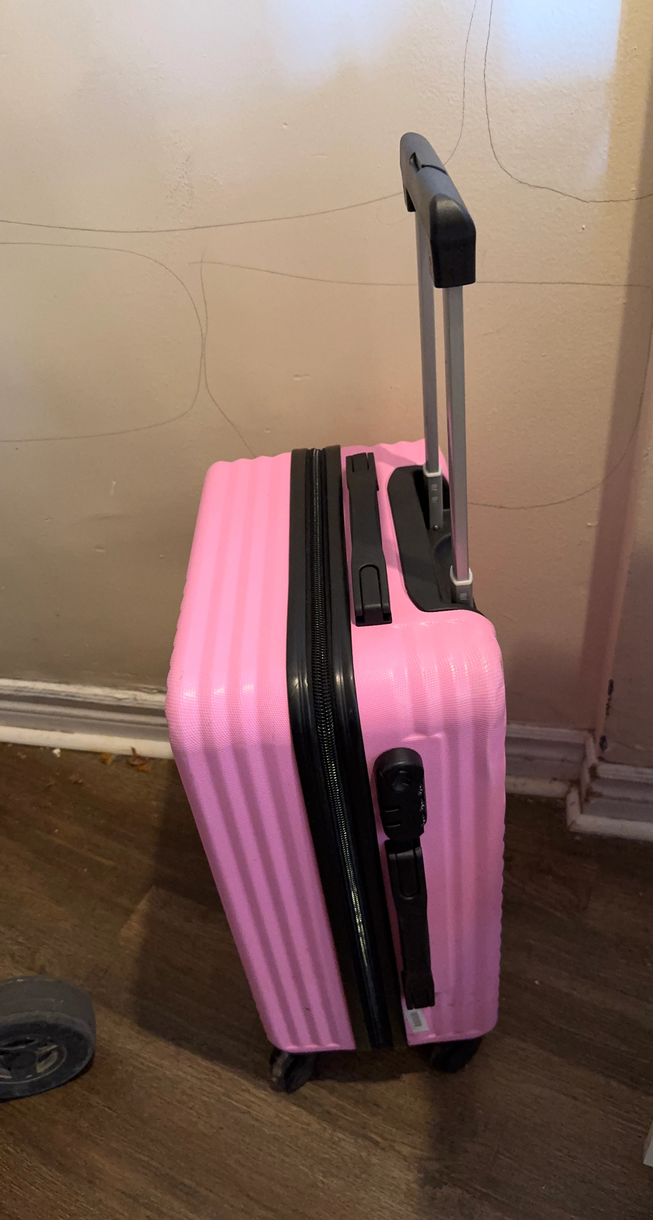 Pink Hard-shell Rolling Suitcase