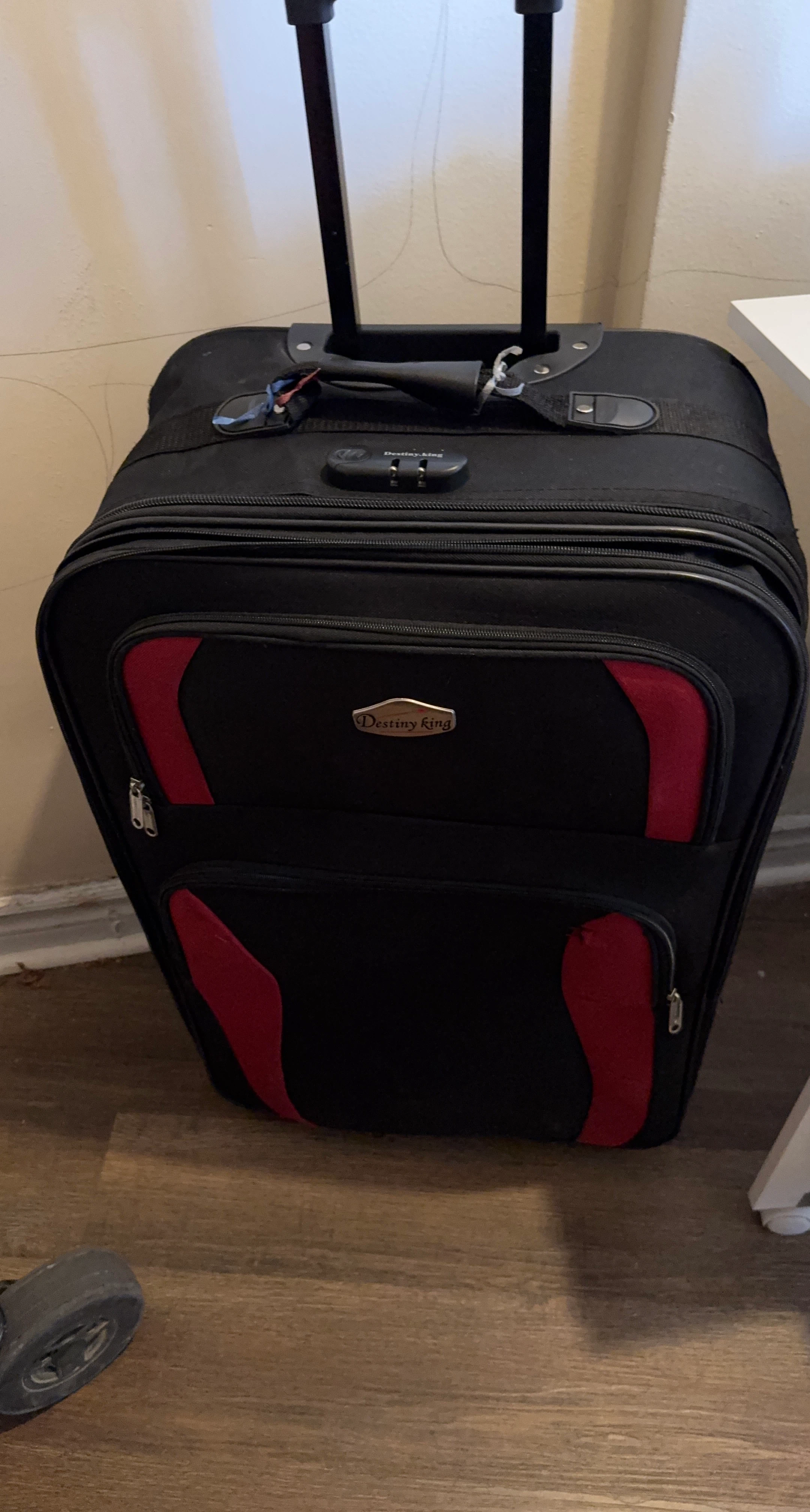 Destiny King Black & Red Suitcase