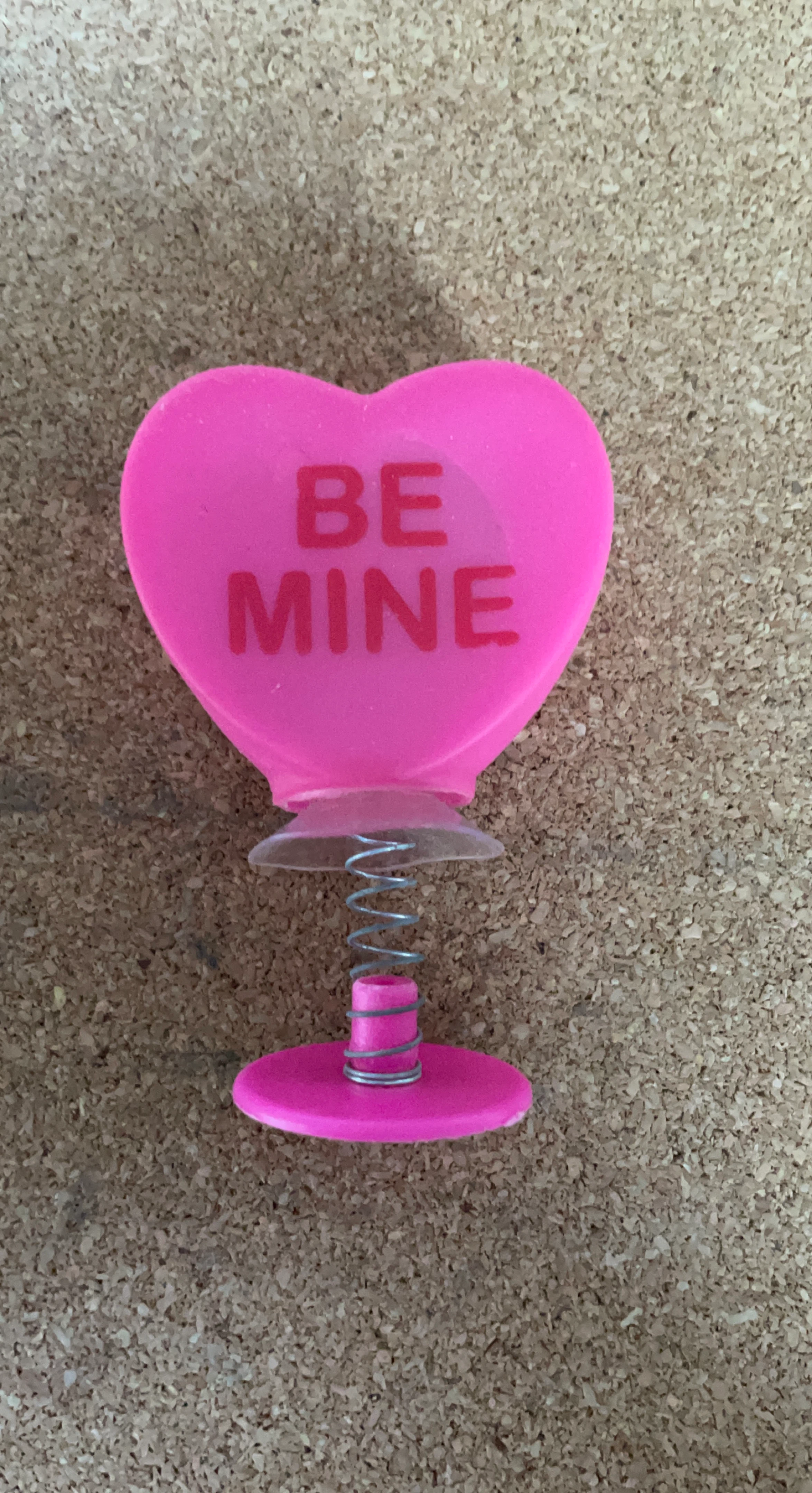 Pink Heart "Be Mine" Bobblehead