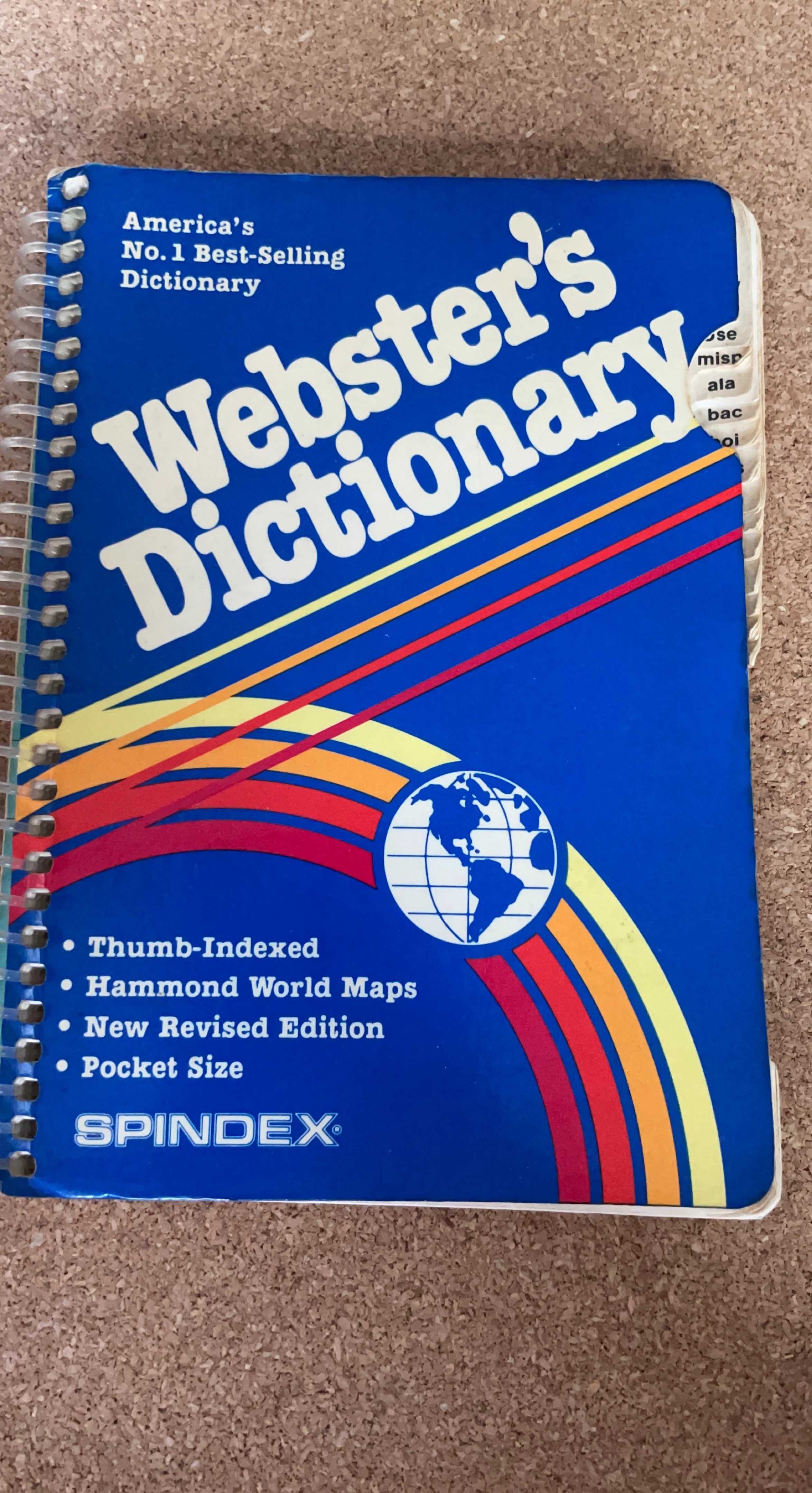 Webster's Dictionary - Pocket Size - Thumb-Indexed