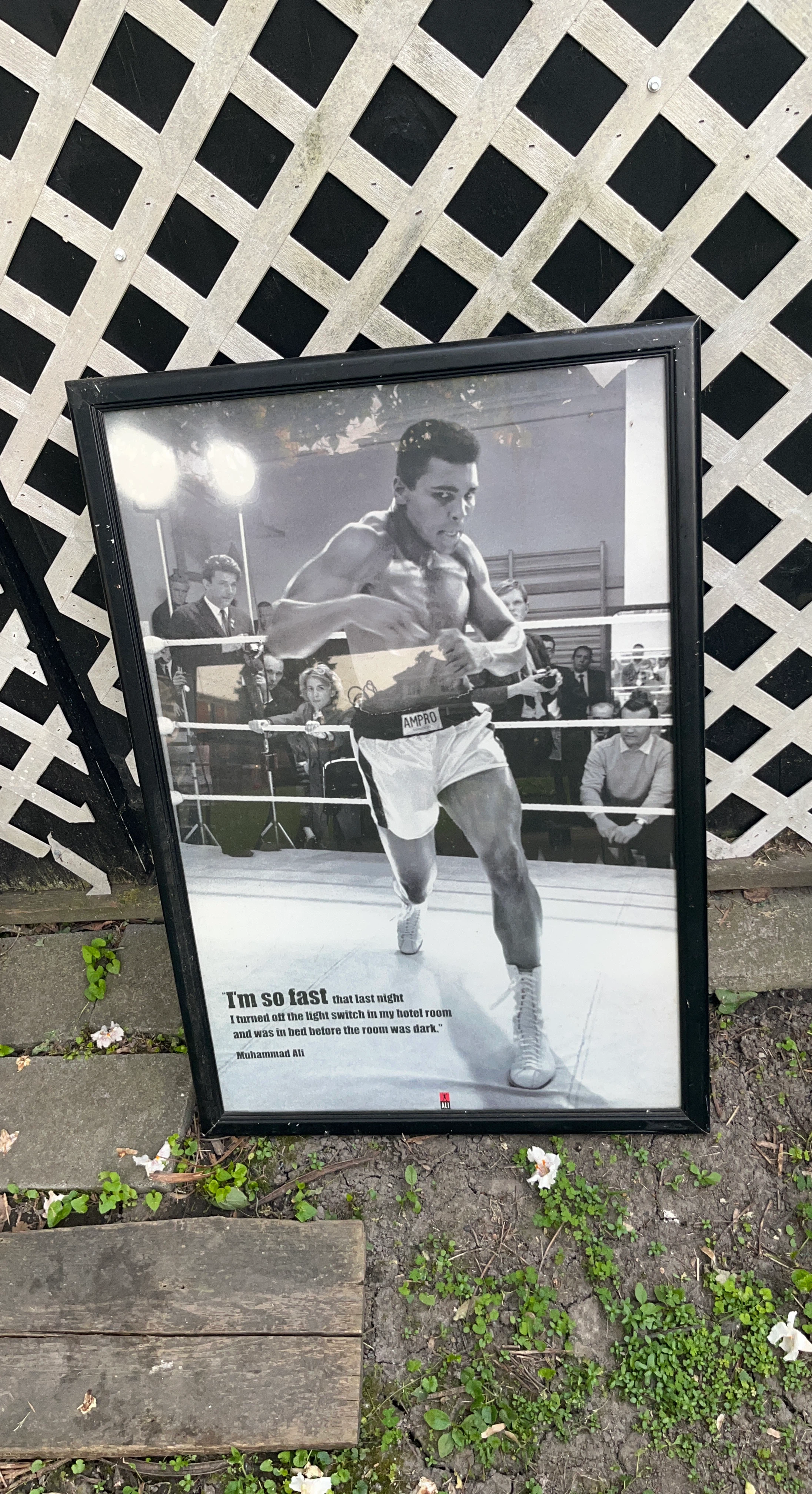 Framed Muhammad Ali "I'm So Fast" Quote Print