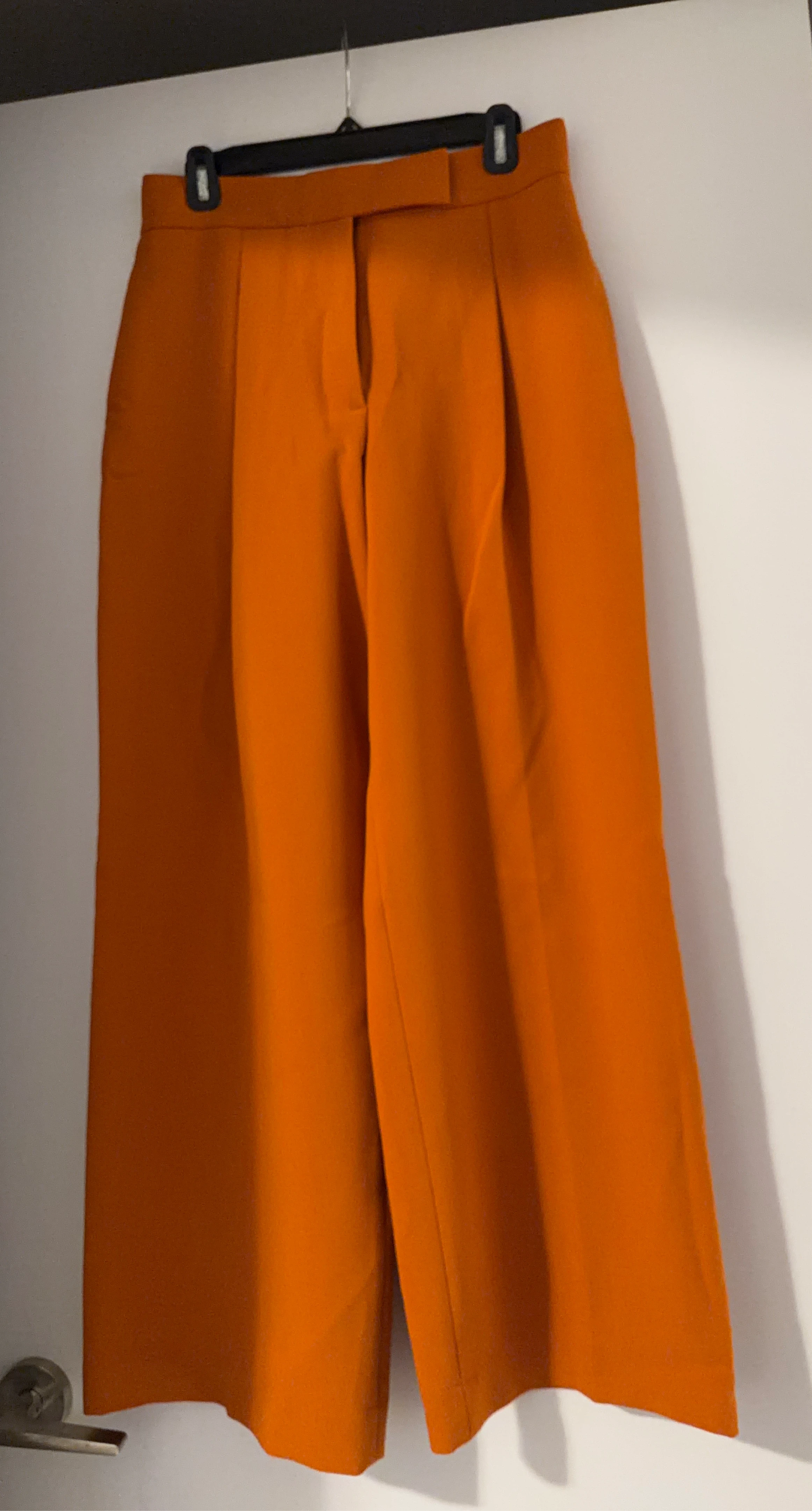 ZARA Orange Wide-Leg Culottes Pants