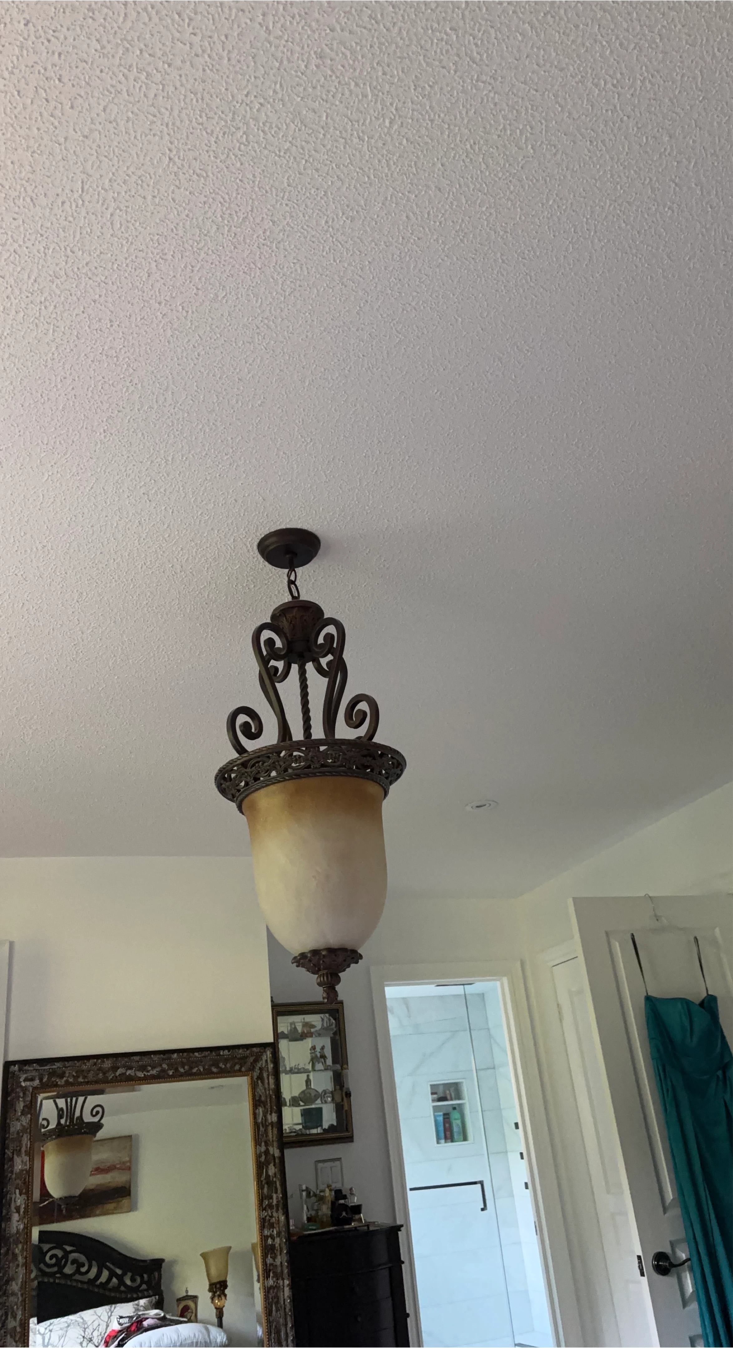 Ornate Scroll Pendant Light Fixture
