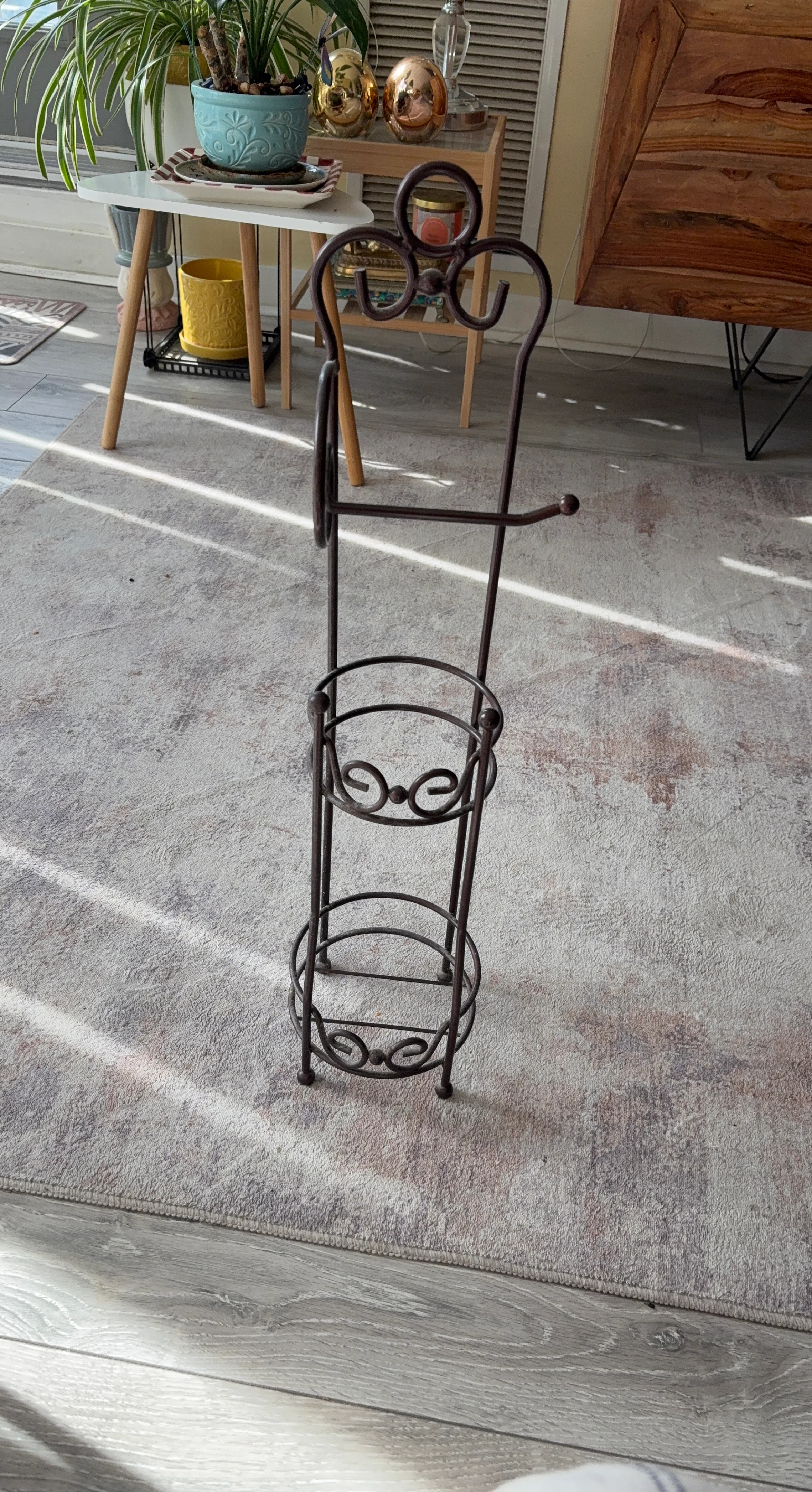 Metal Toilet Paper Holder with Storage