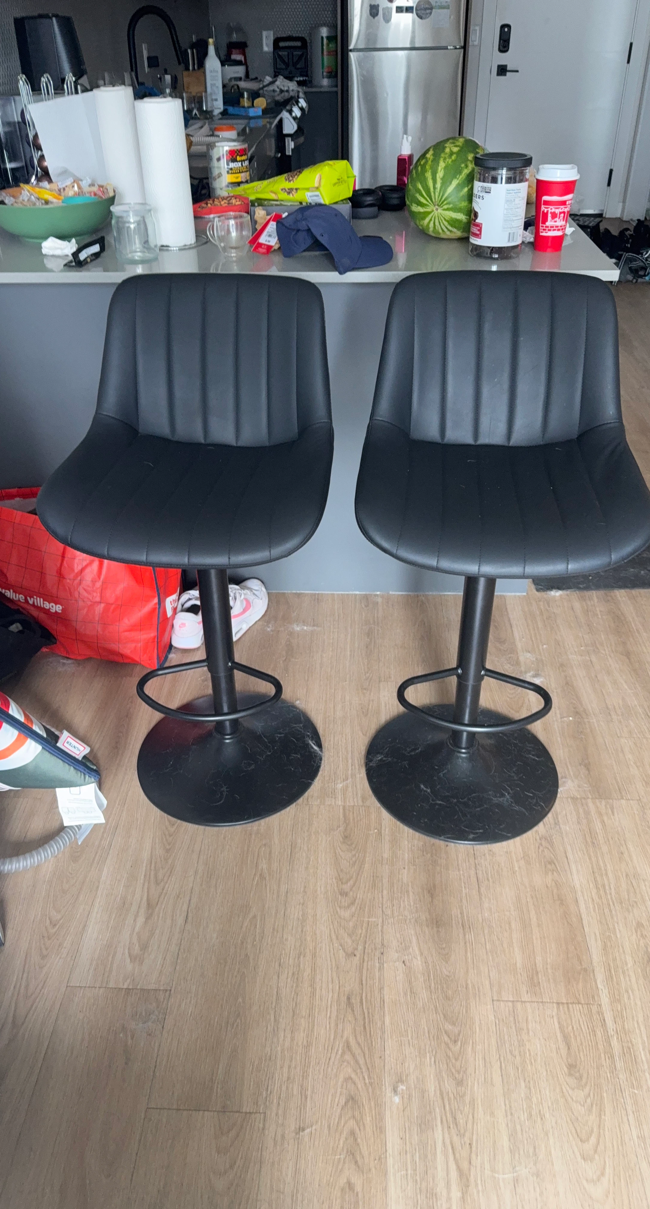 Black Bar Stools (Set of 2)