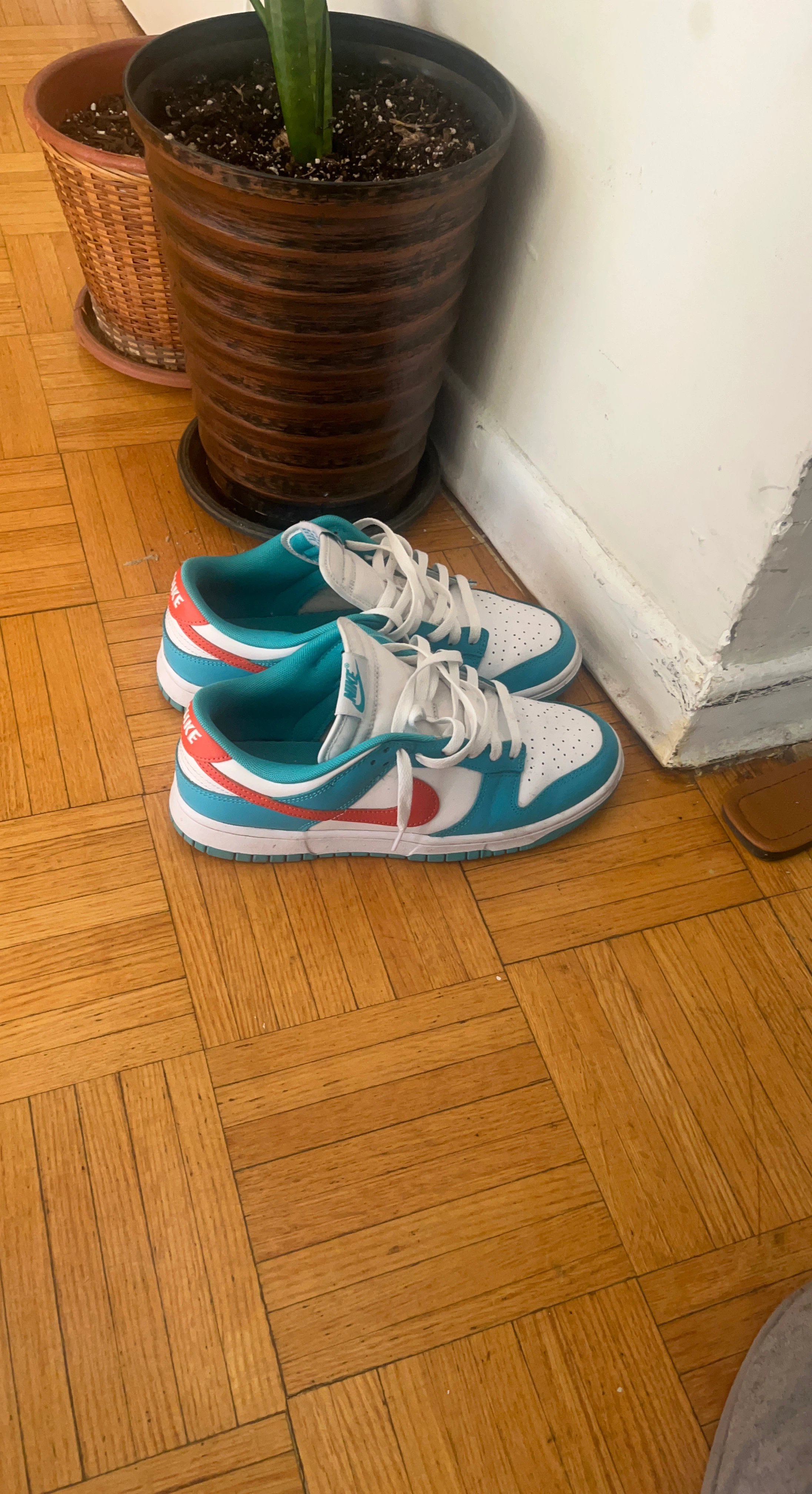 Nike Dunk Low Teal Orange White Sneakers