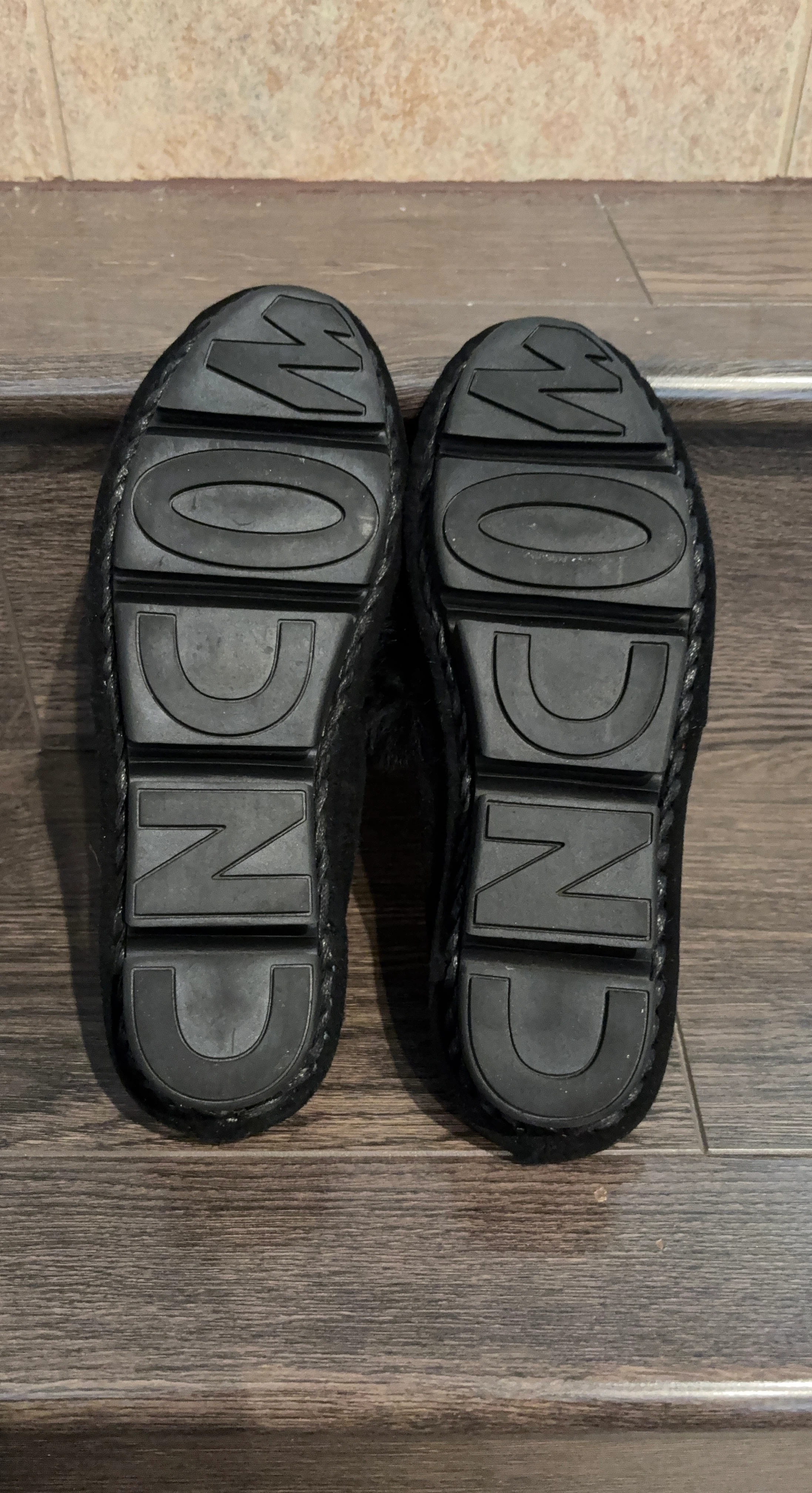 Black Furry Slippers