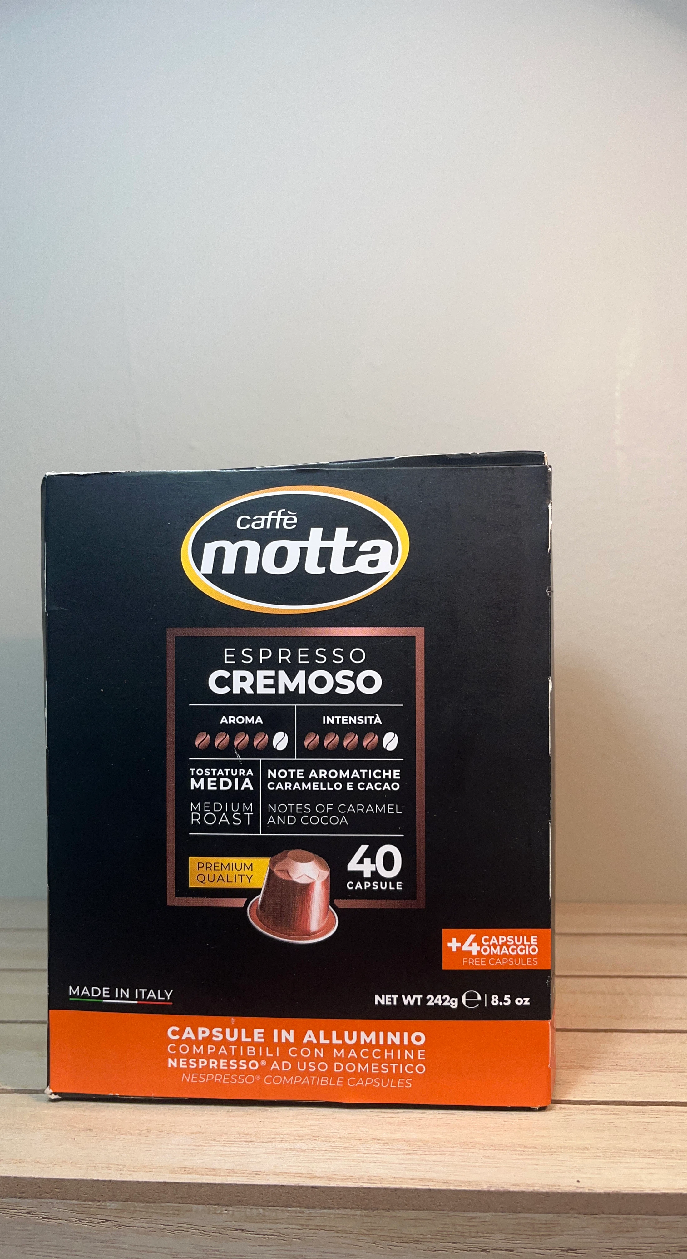 Caffè Motta Espresso Cremoso Coffee Capsules - 40 Count