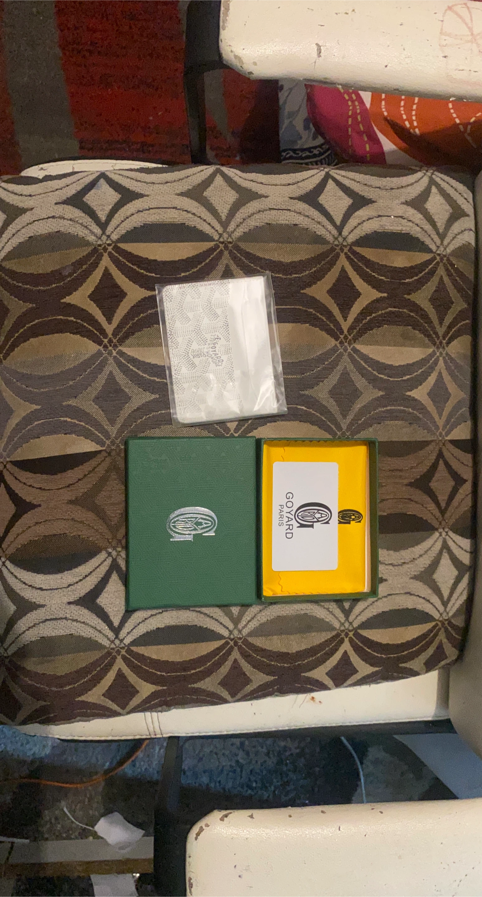 White Goyard Card Holder