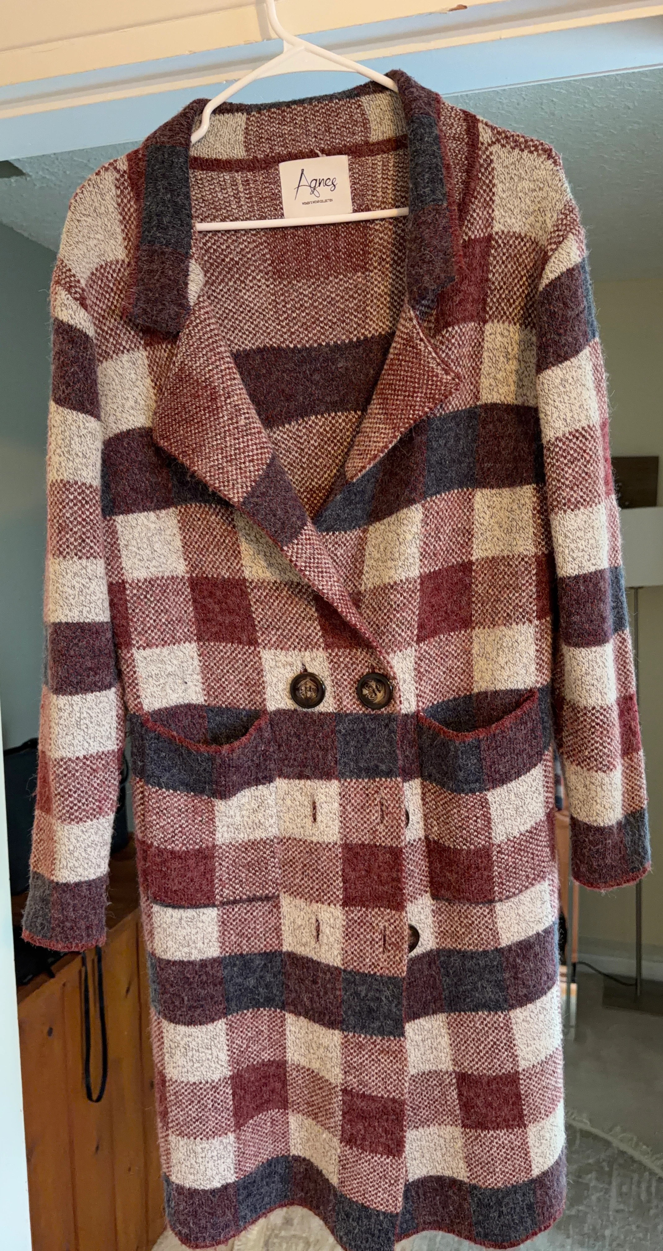 Agnes Women's Wear Collection Plaid Jacket
