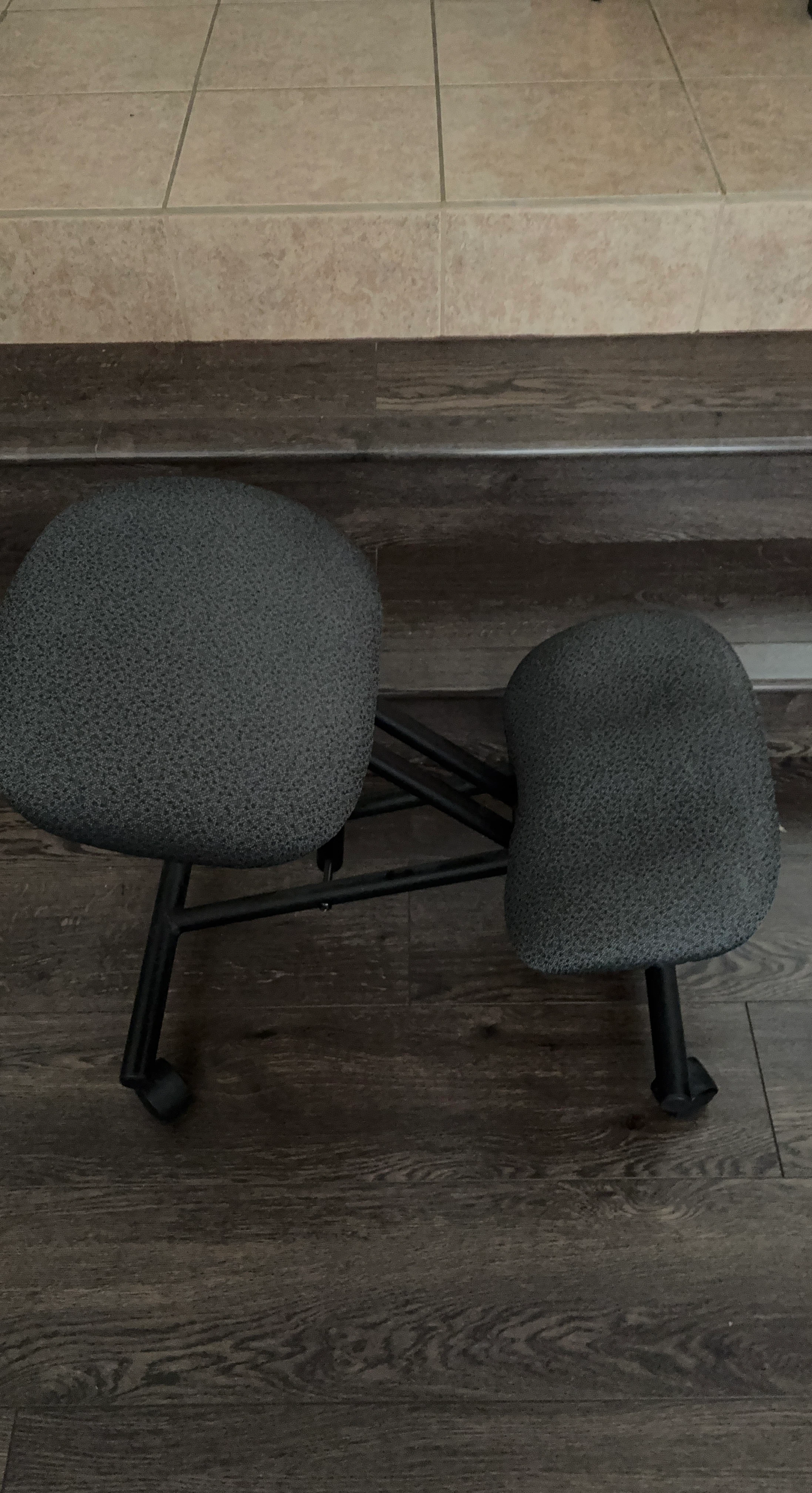 Grey Ergonomic Kneeling Chair with Wheels