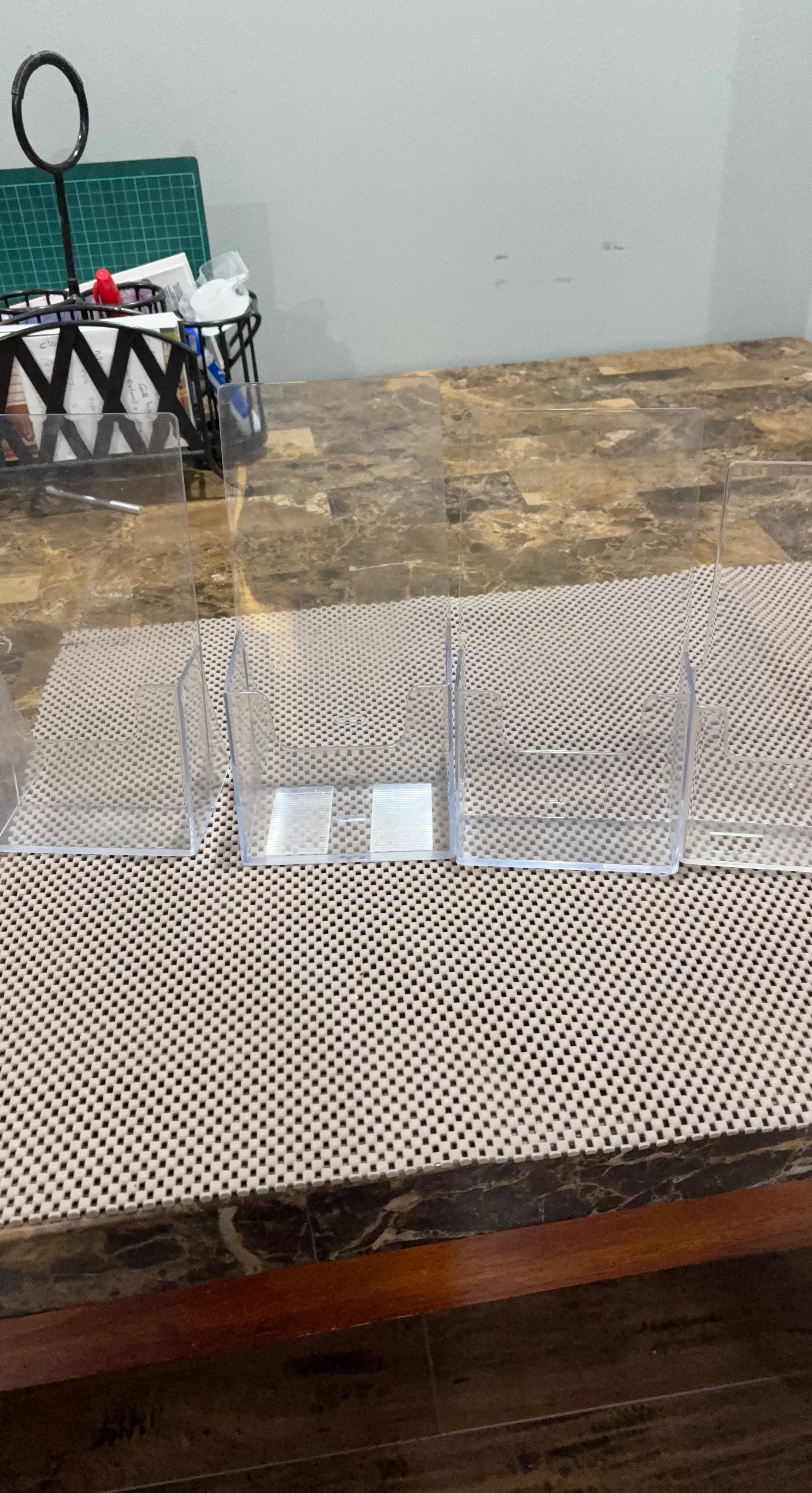 4 Clear Acrylic Desktop Sneeze Guard/Divider