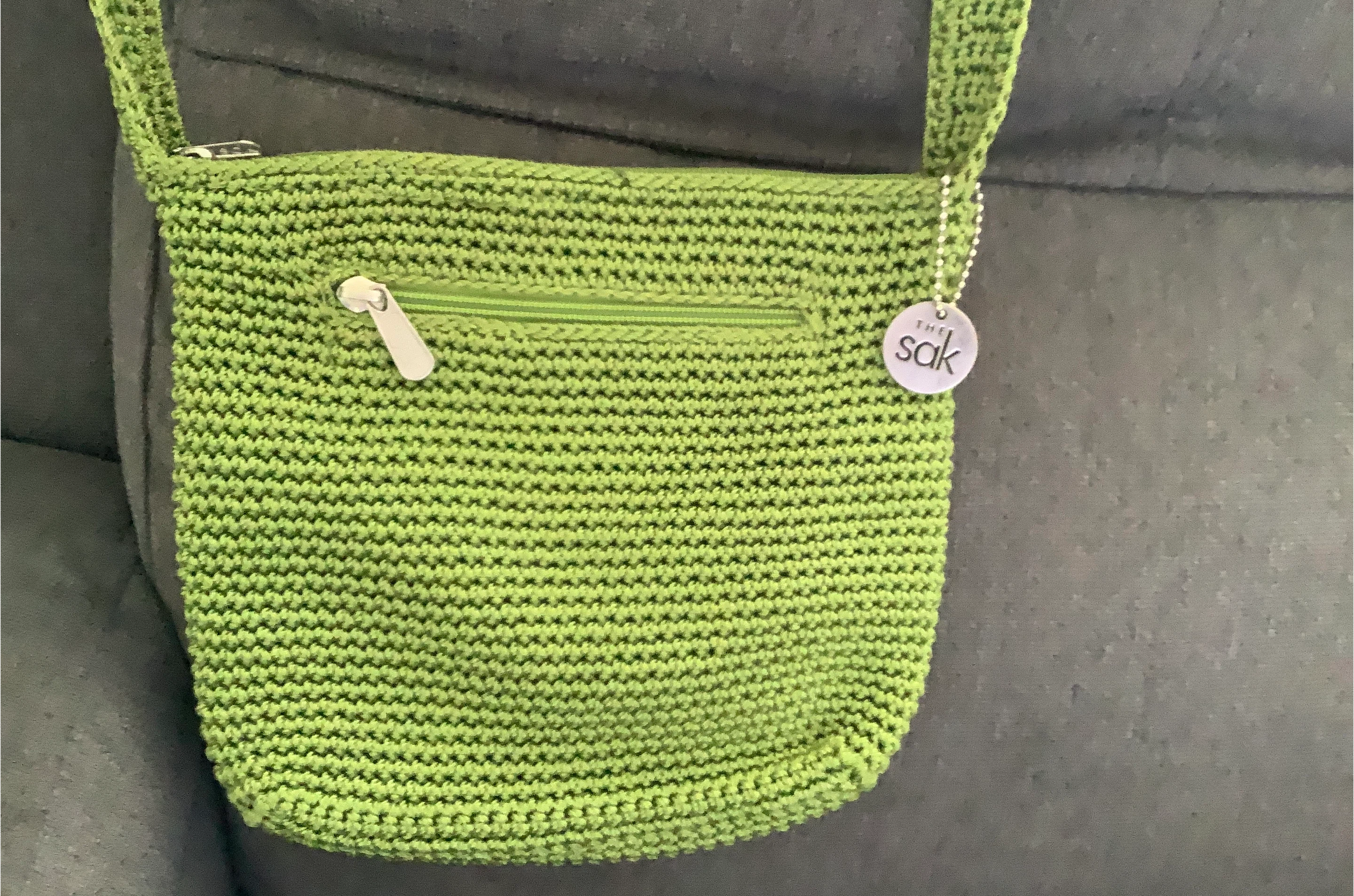 The Sak Crochet Crossbody Bag - Lime Green