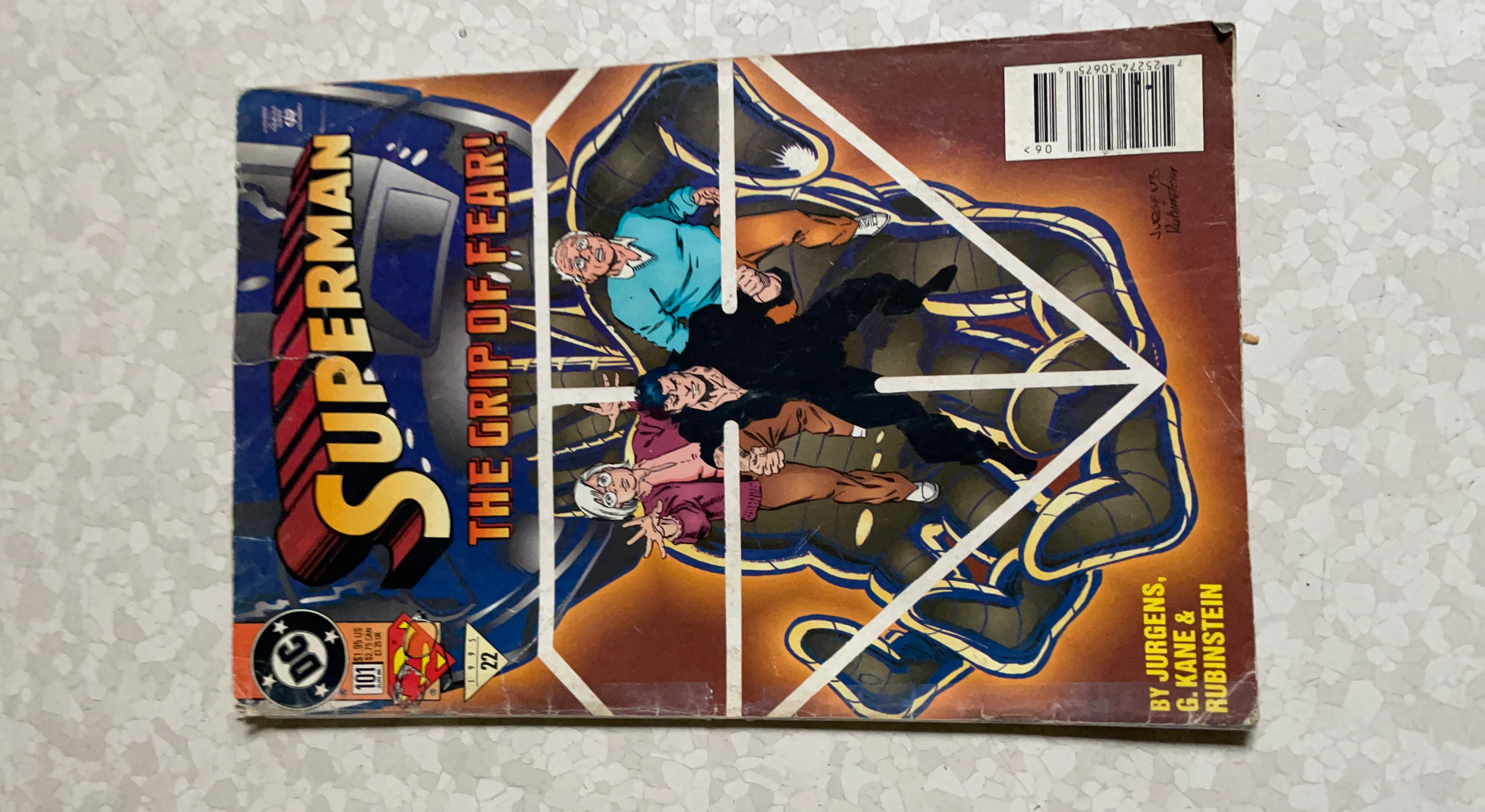 Superman Comic Book - The Grip of Fear! #101