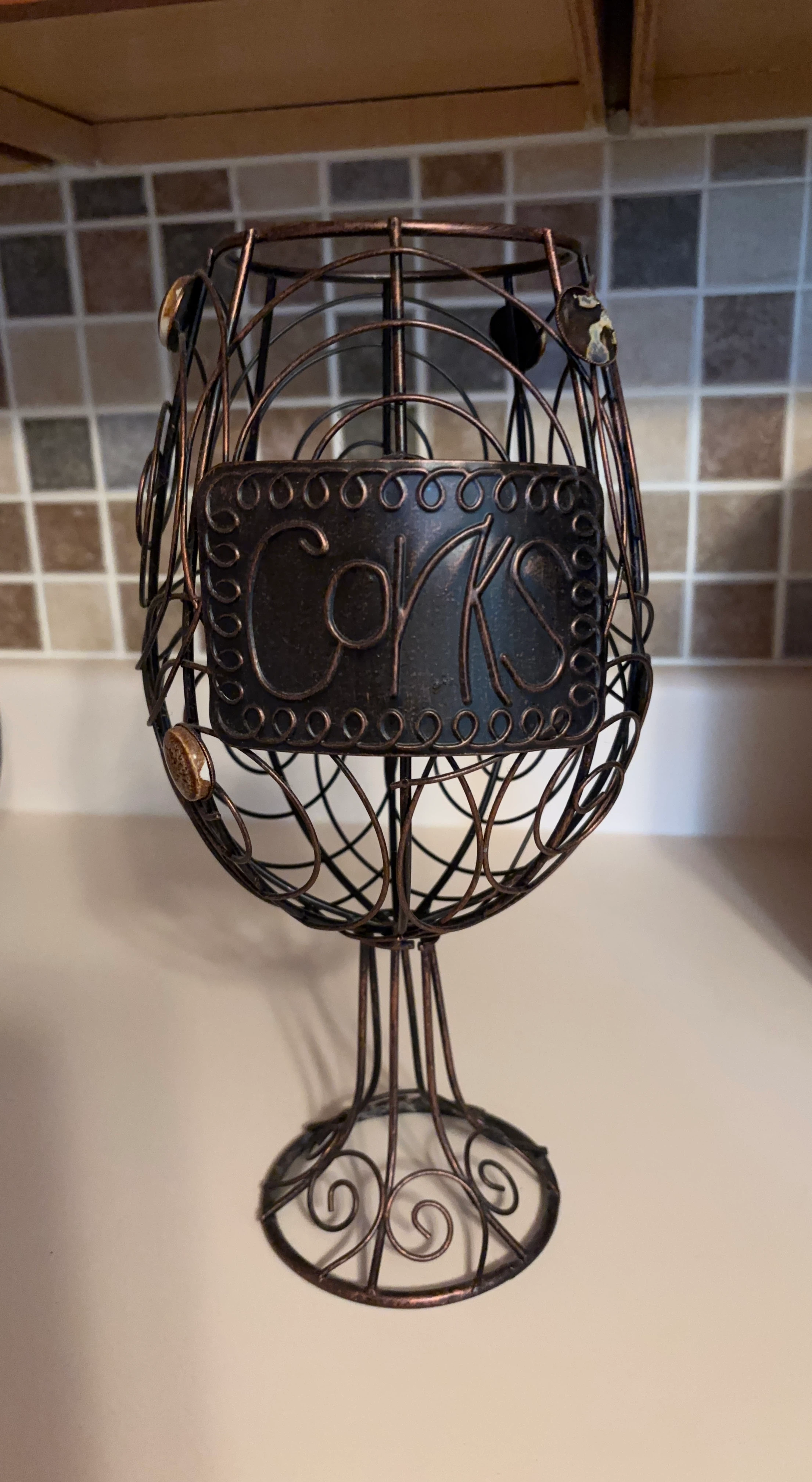 Decorative Wire Cork Holder