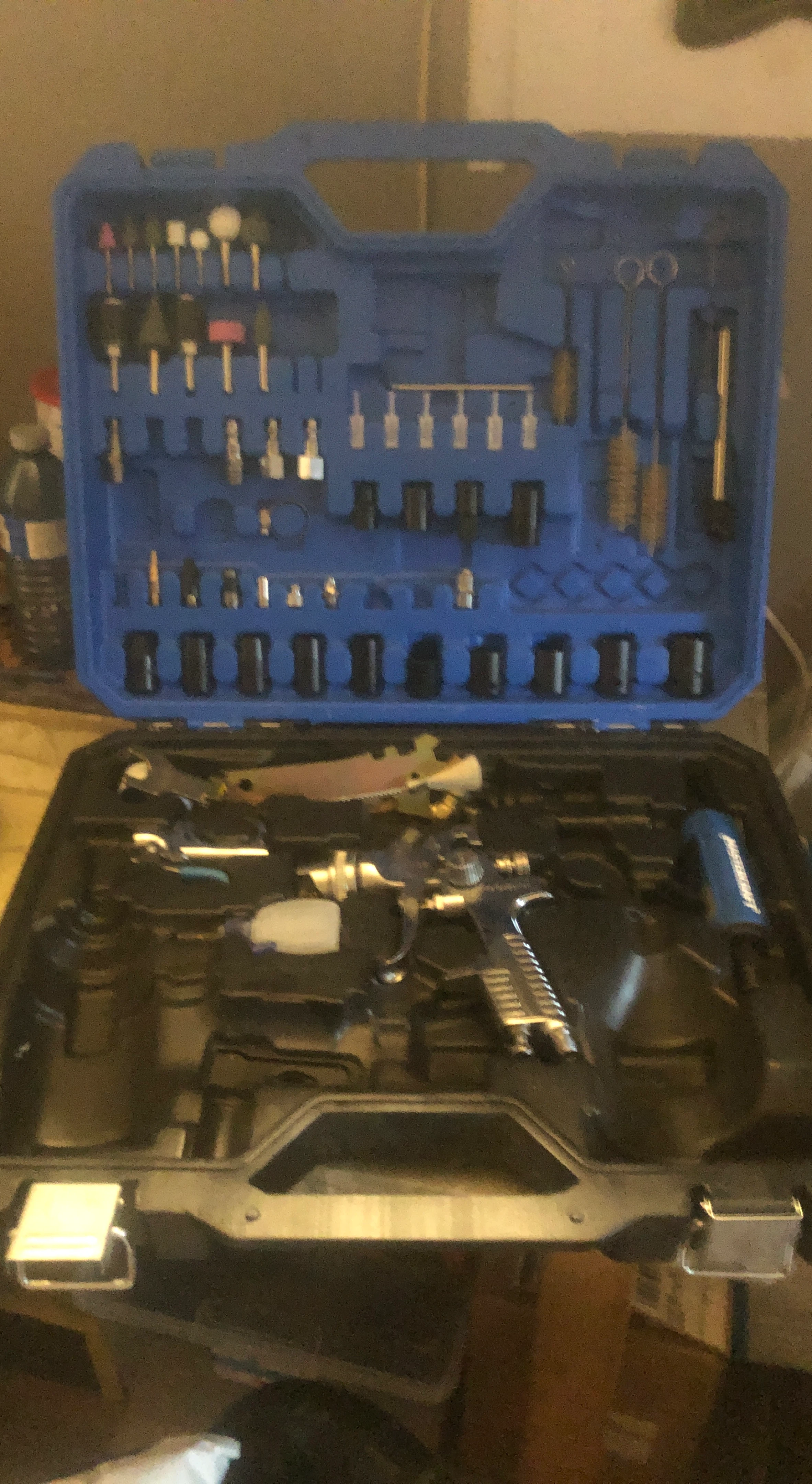 Spray Gun and Rotary Tool Accessory Kit