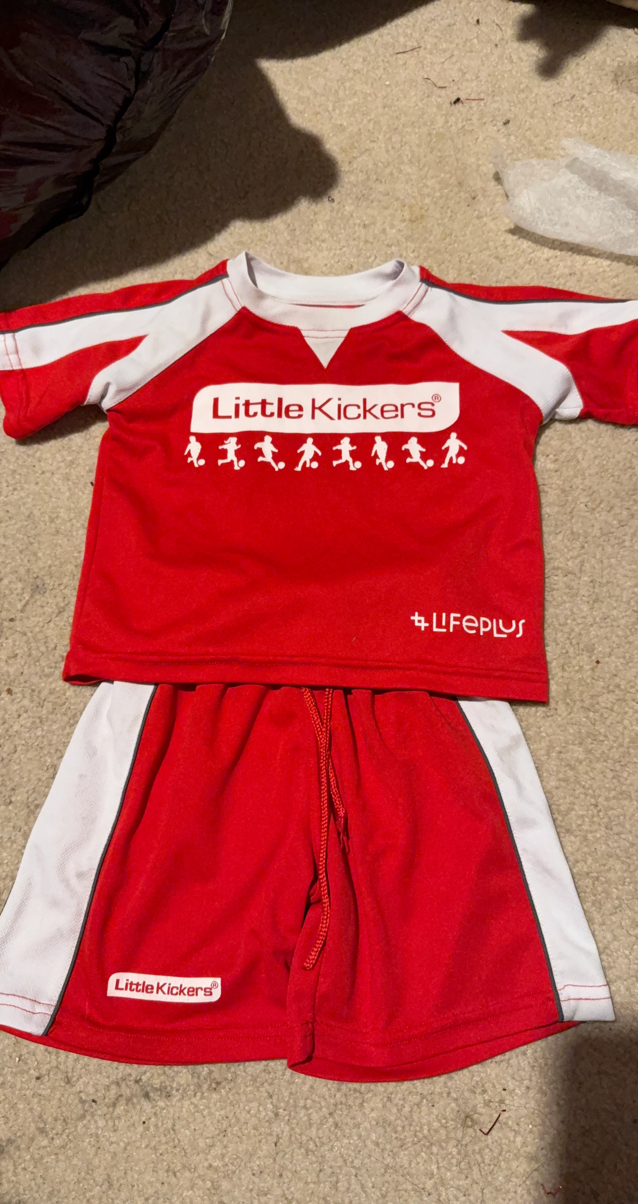 Little Kickers Red Soccer Jersey and Shorts Set