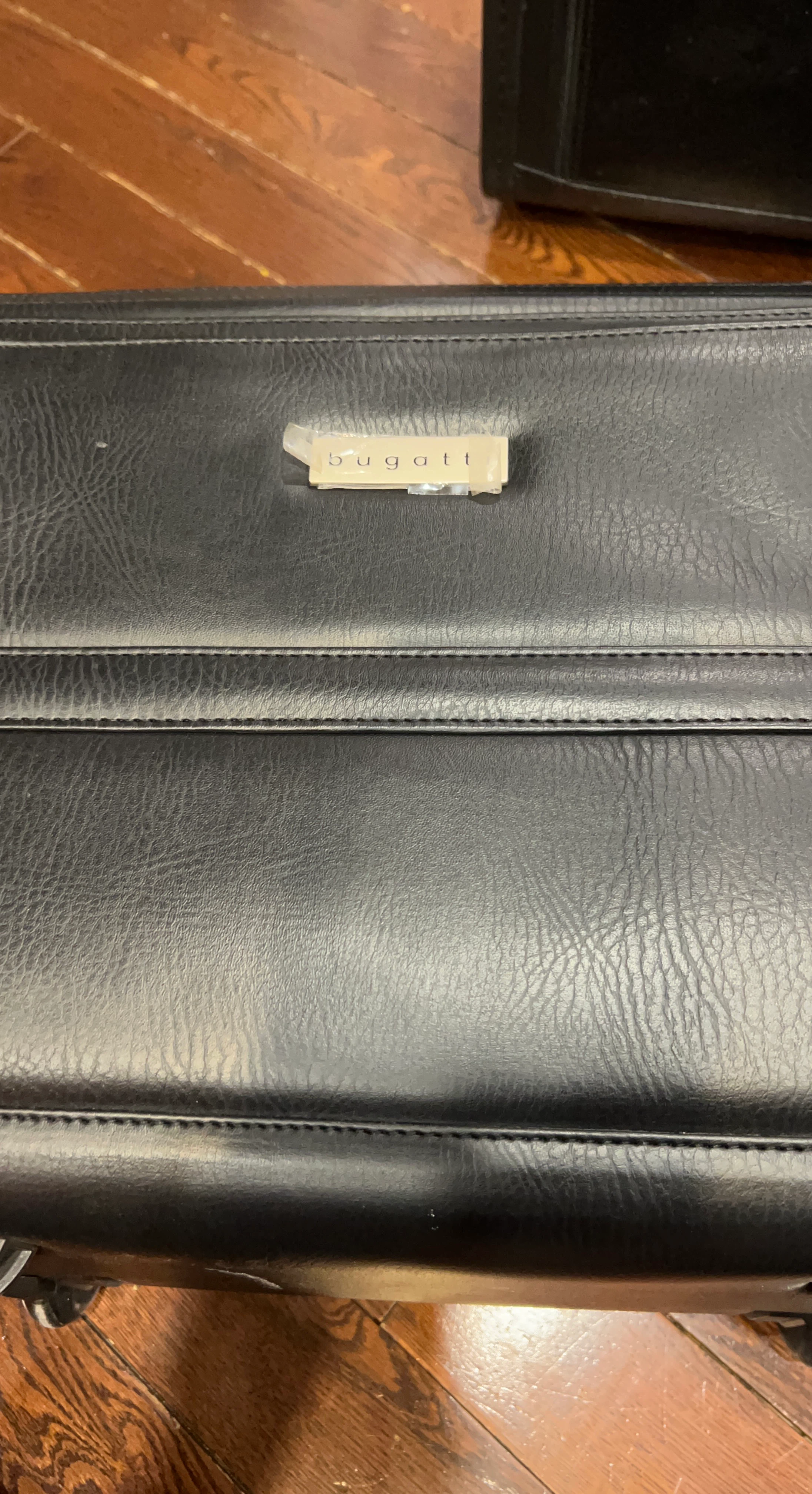Bugatti Black Leather Briefcase