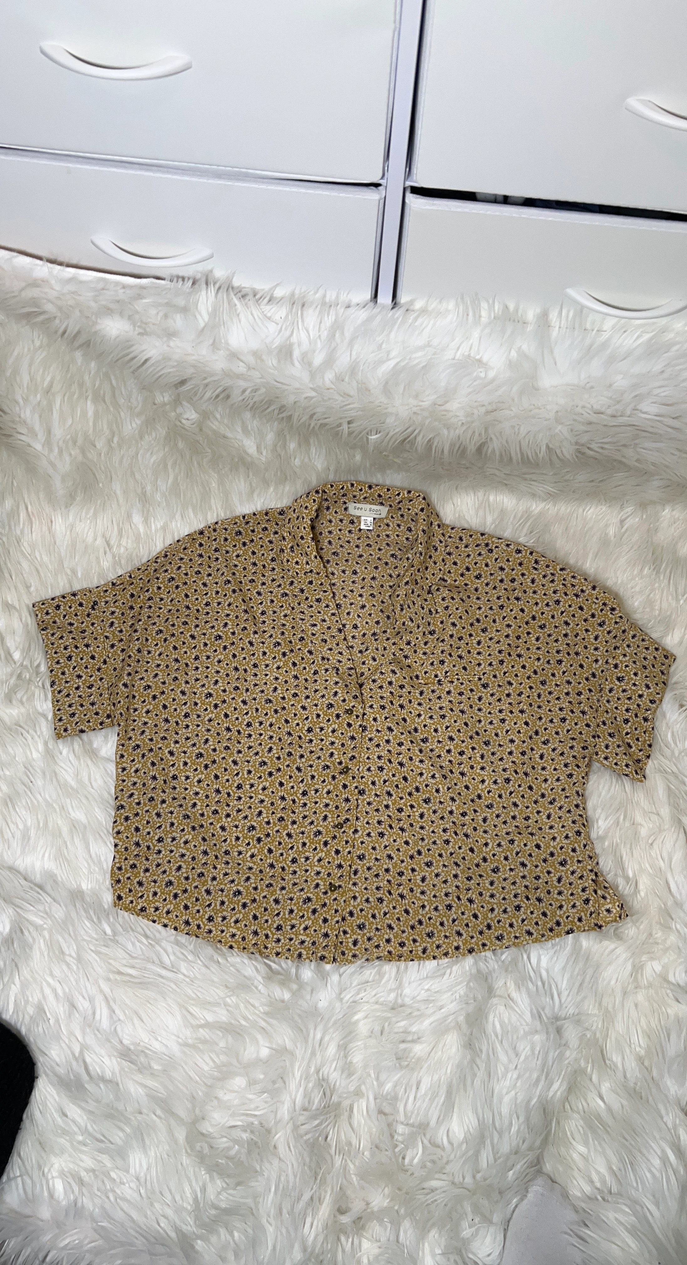 See U Soon Floral Button-Up Shirt XS