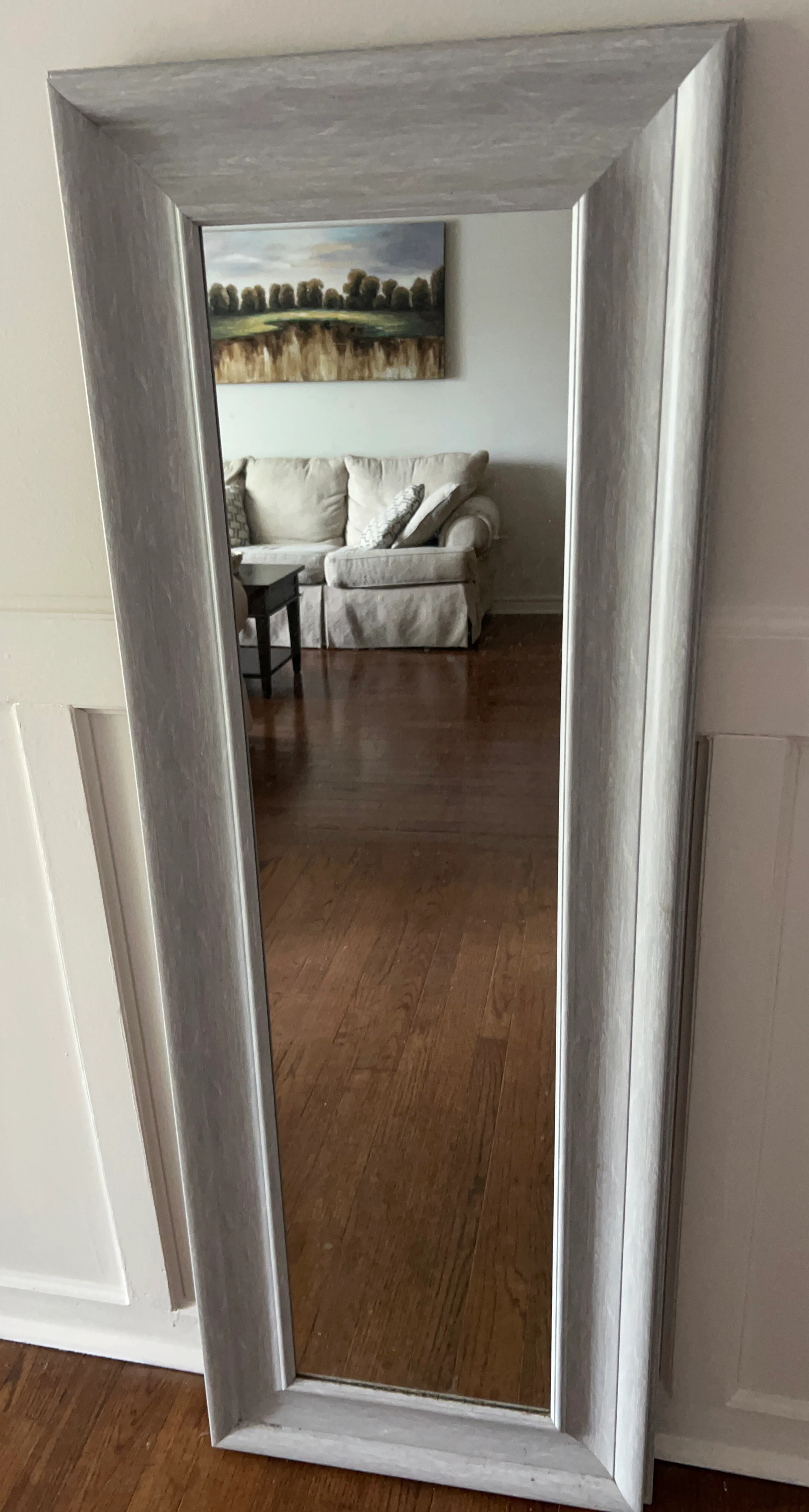 Grey Wood Frame Mirror