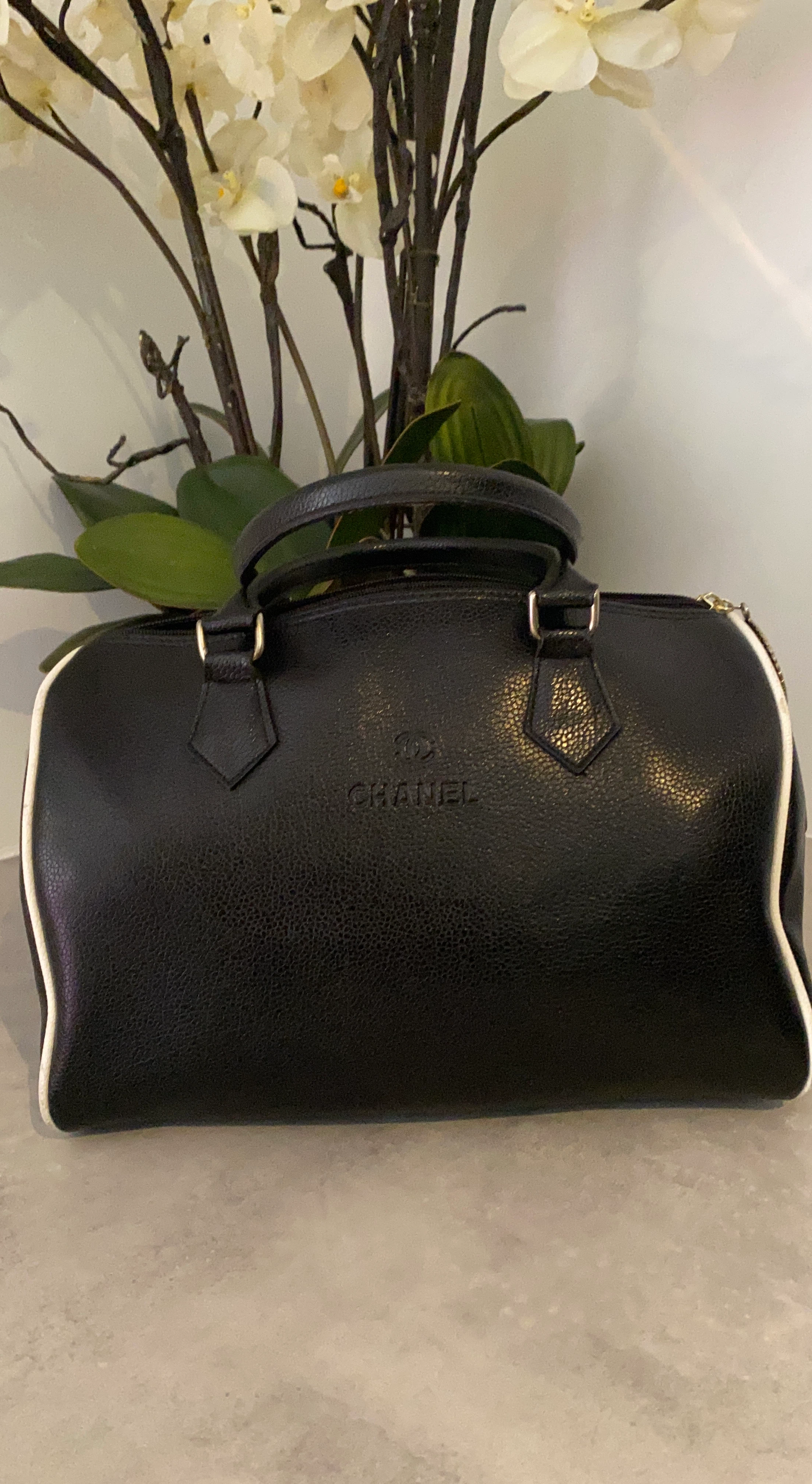 Black Chanel Boston Bag