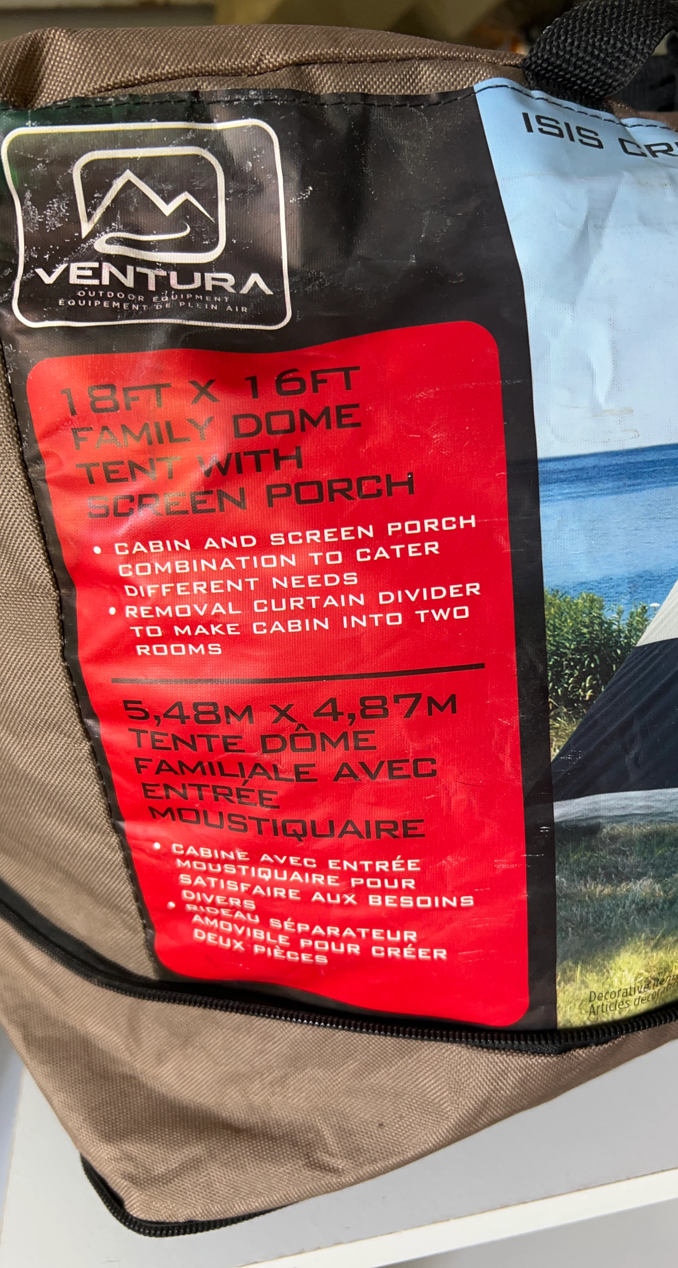 Ventura 18FT X 16FT Family Dome Tent with Screen Porch