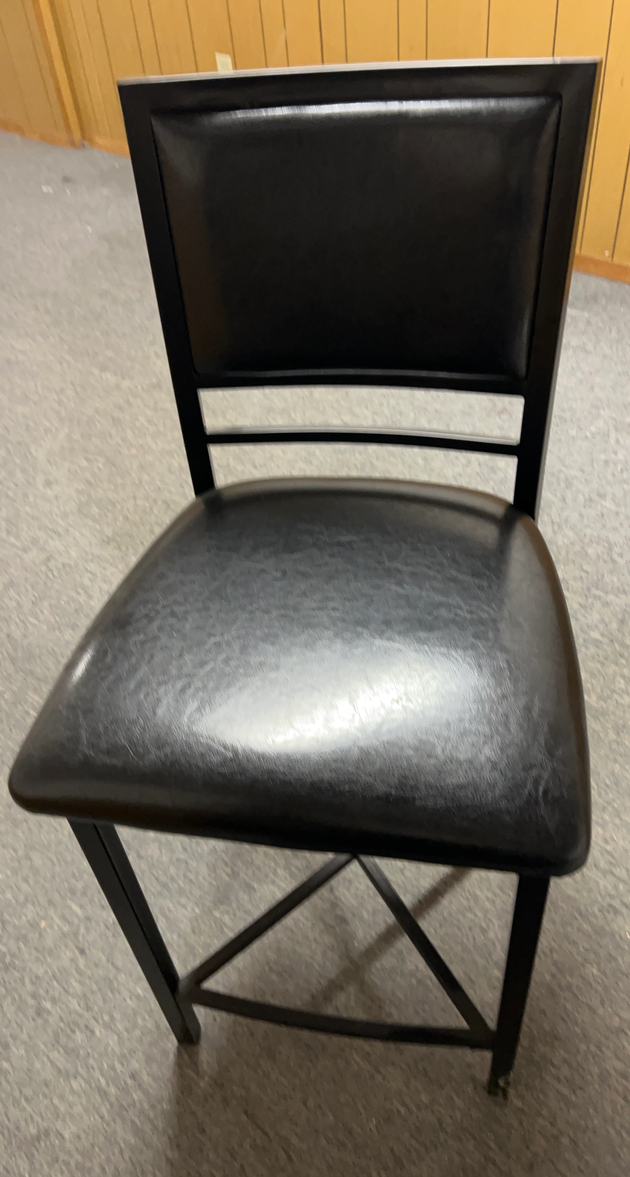 Black Faux Leather Dining Chair (2)