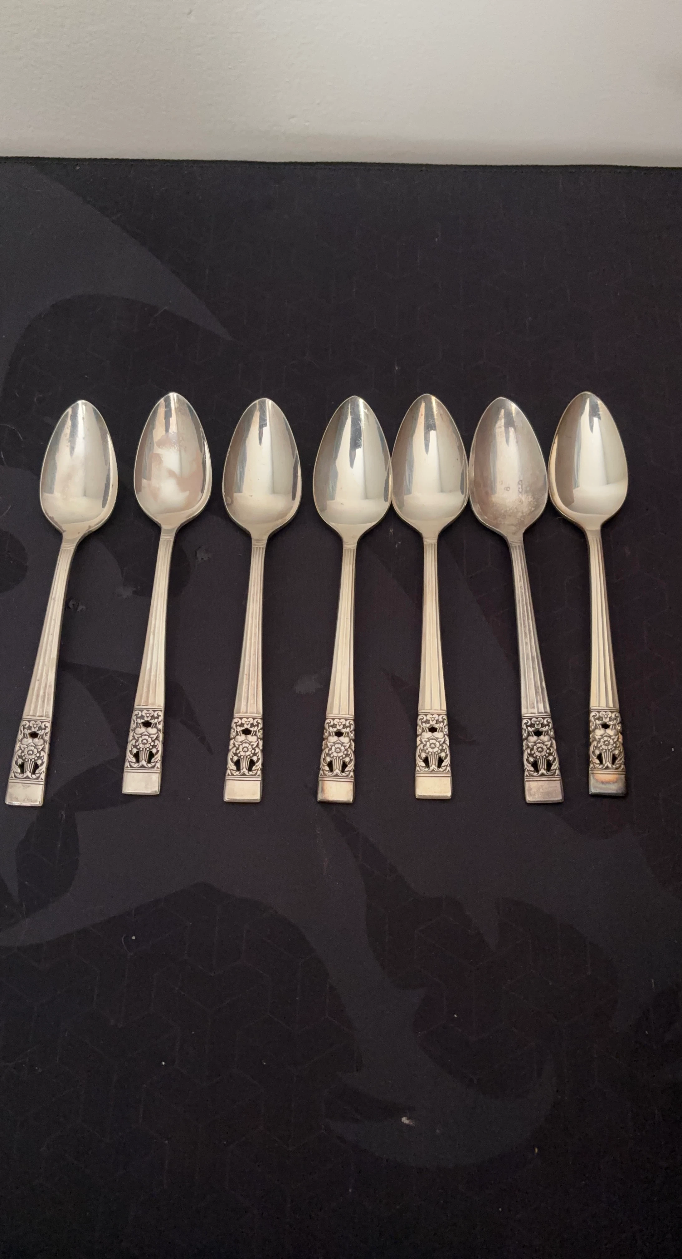 Community Silver Plated  Dessert Spoons Set