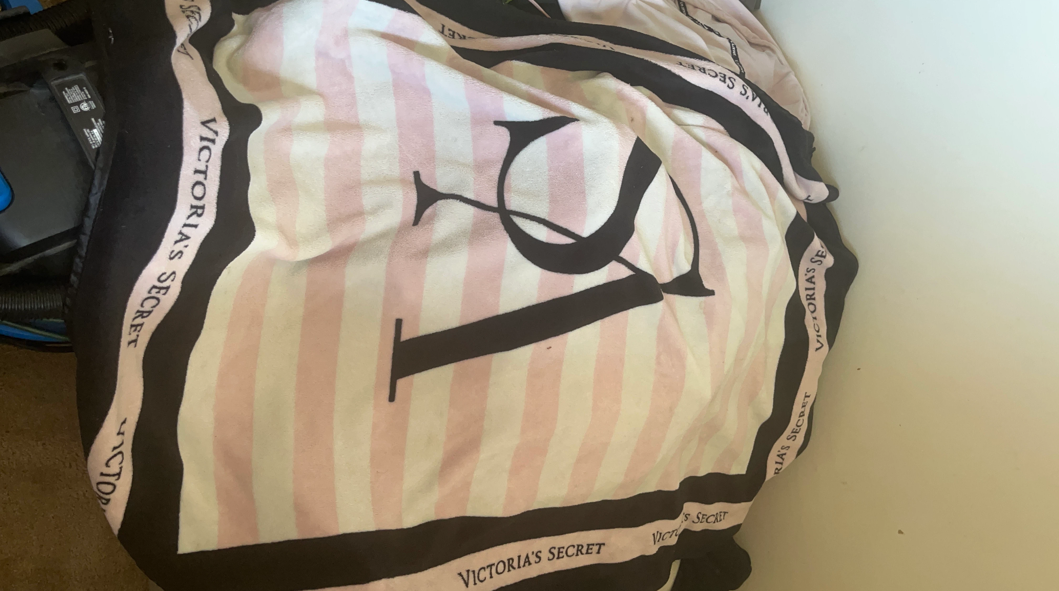 Victoria's Secret Pink Striped Blanket