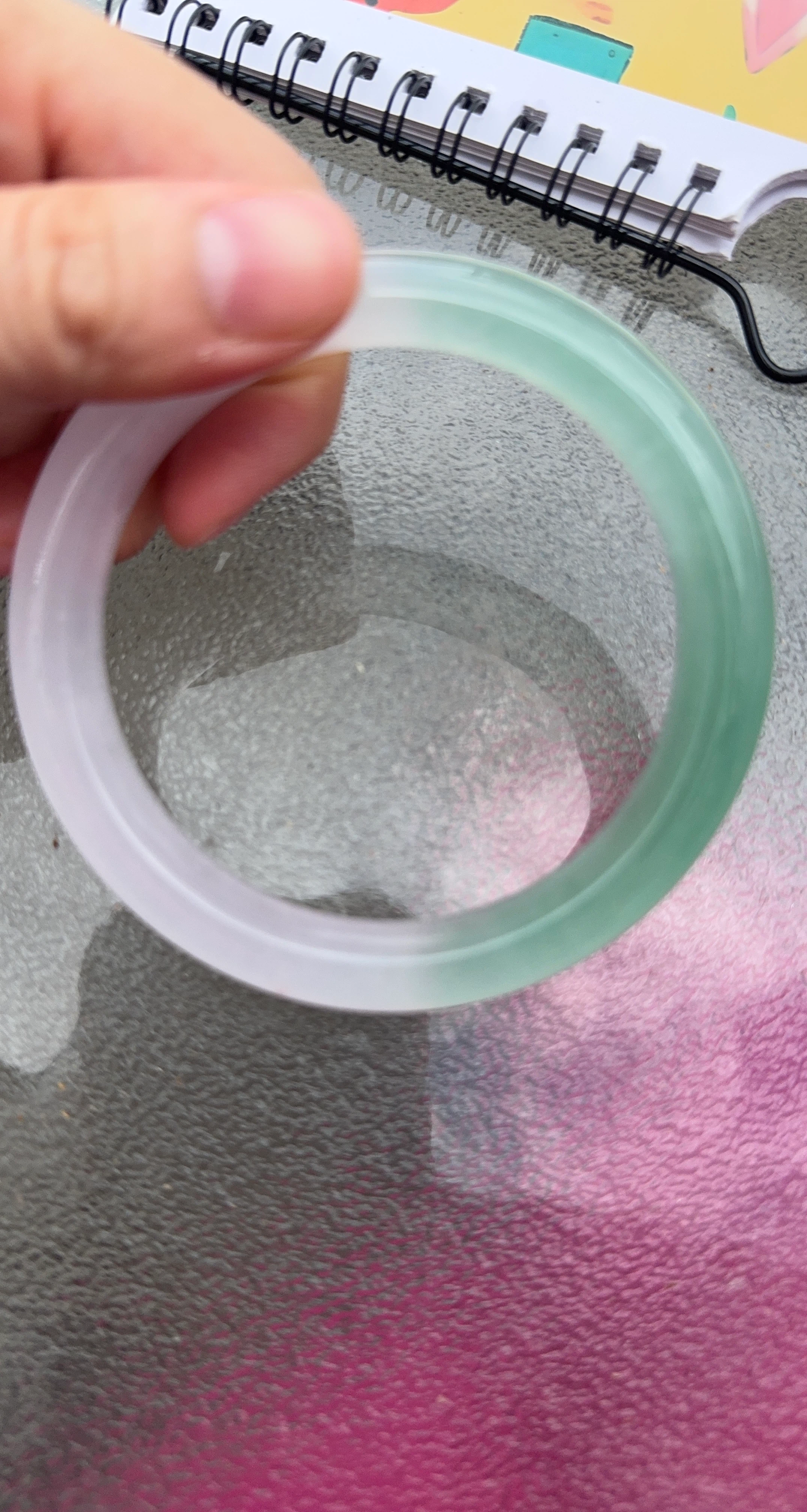 Gradient Jade Bangle Bracelet