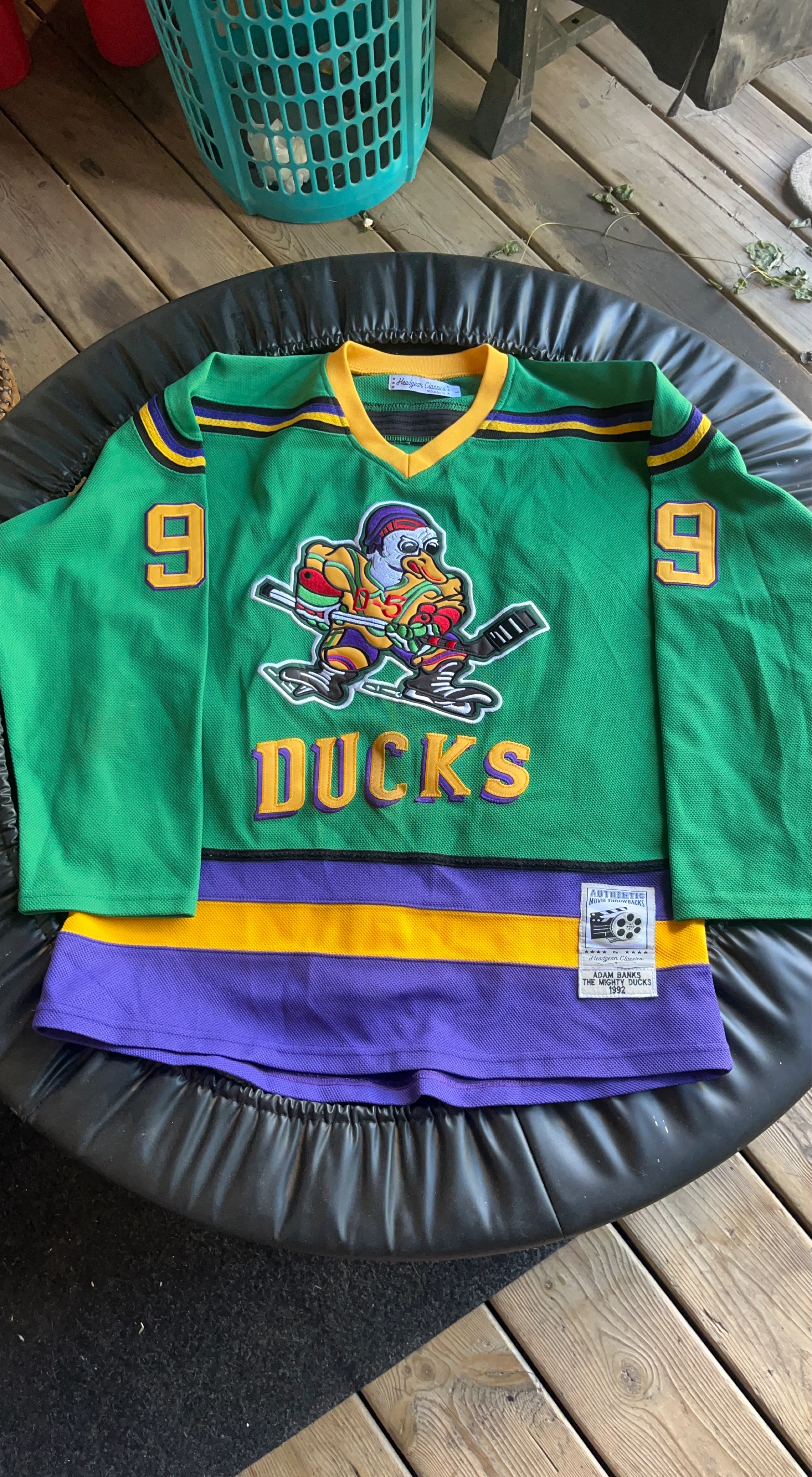 Headgear Classics The Mighty Ducks Adam Banks Hockey Jersey