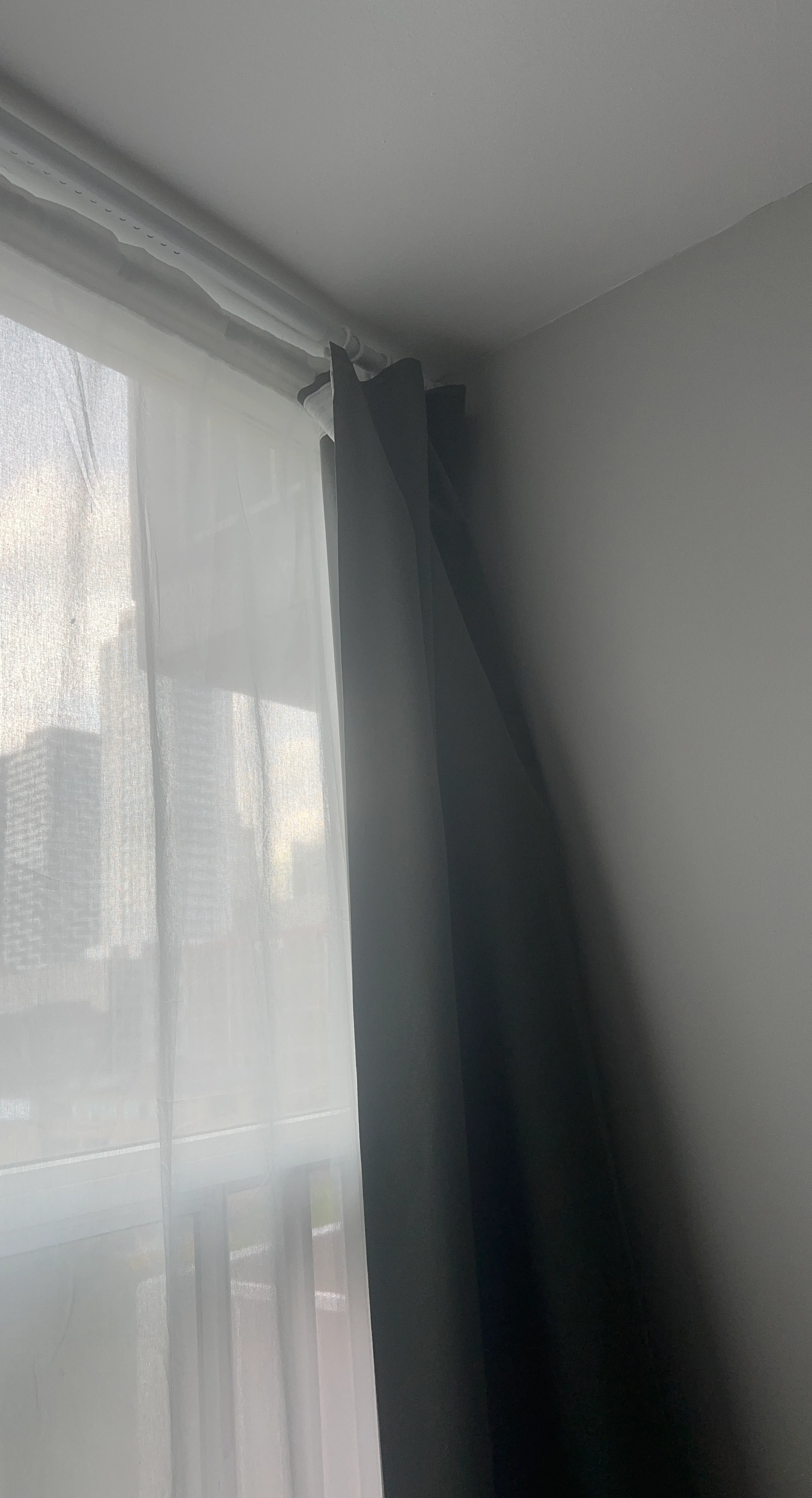 IKEA Blackout Green Curtains & Sheer Curtains with Rod