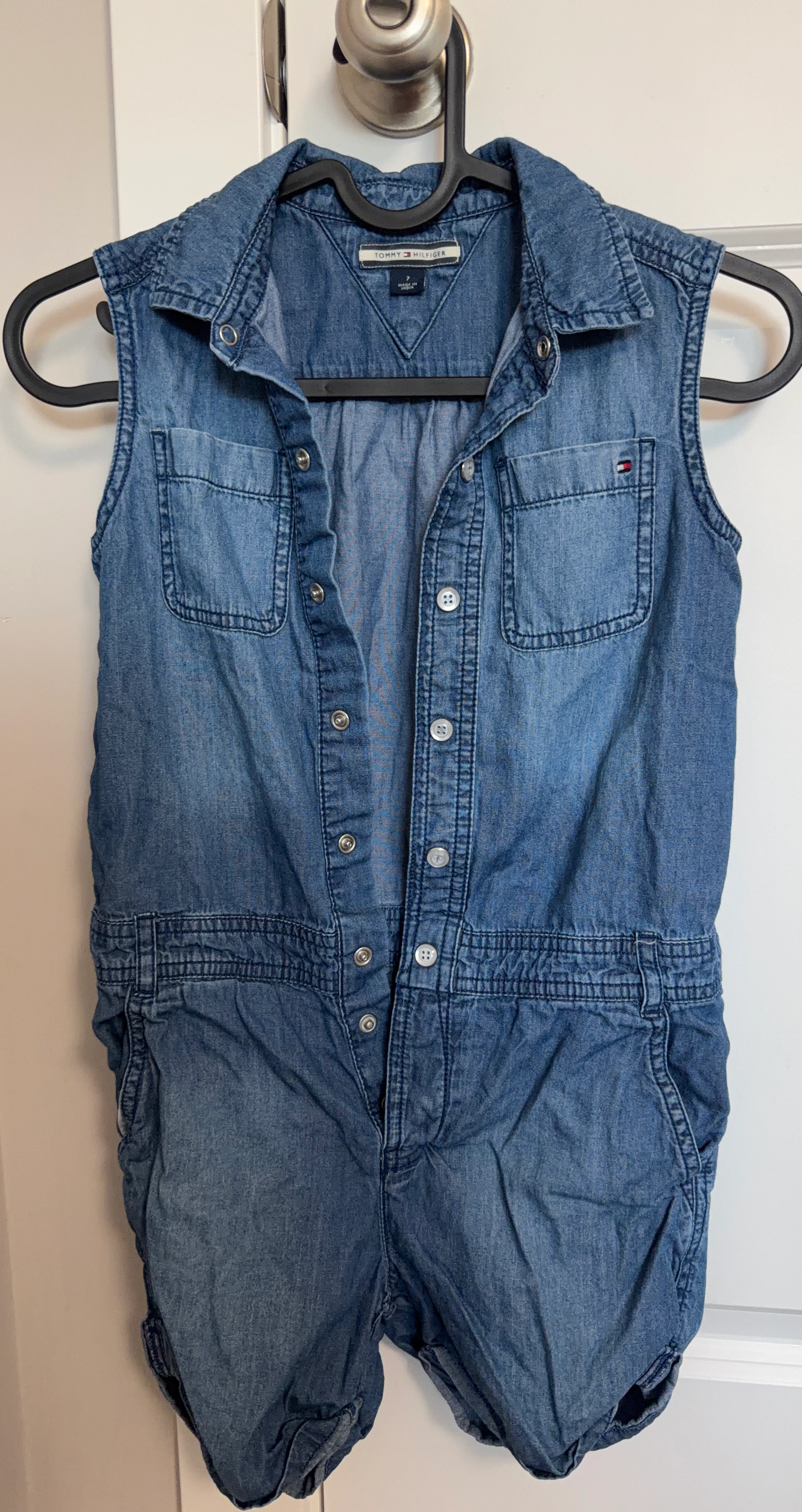 Girl’s Denim Romper