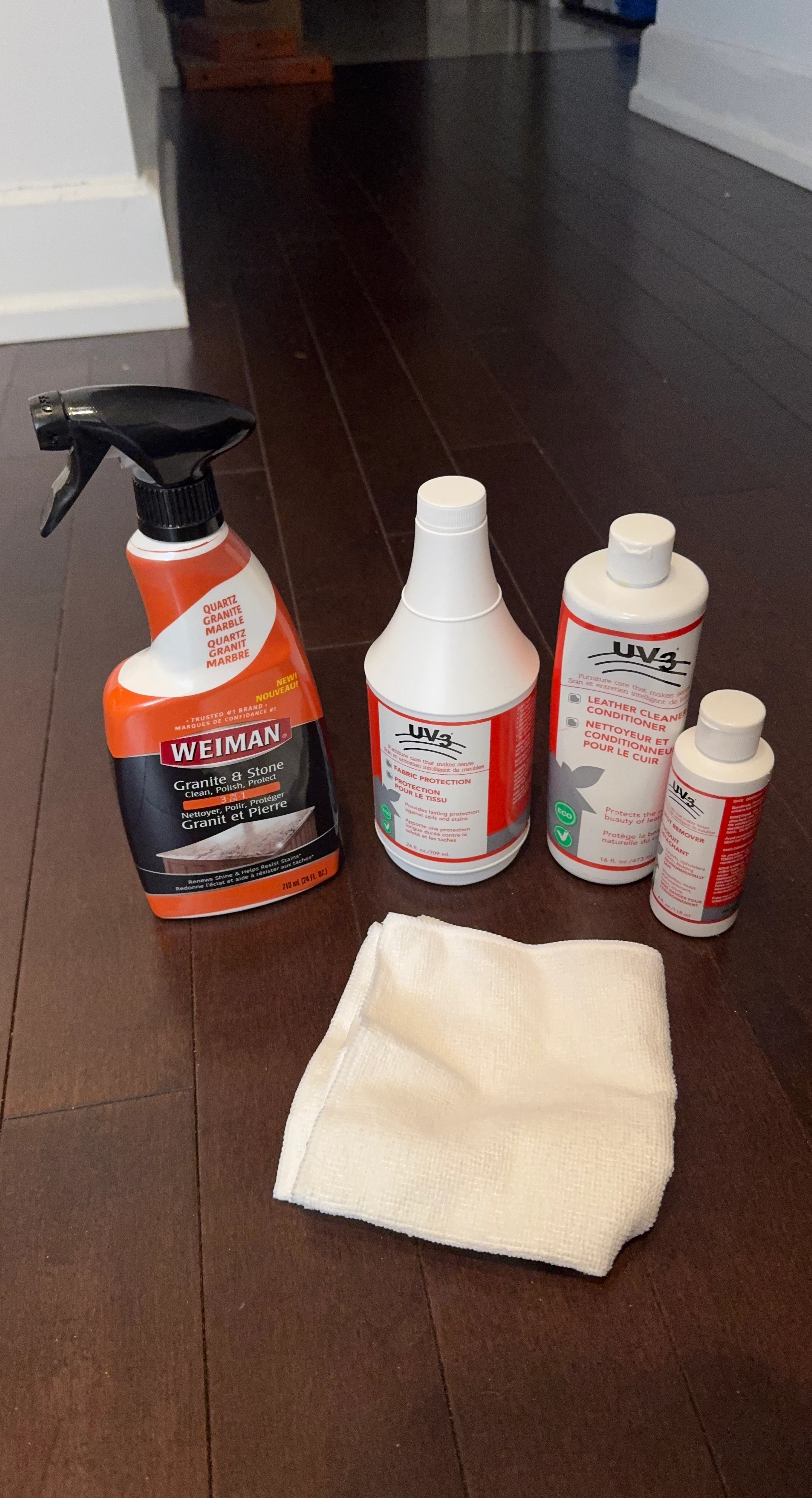 Weiman Granite, UV3 Fabric & Leather Care Bundle