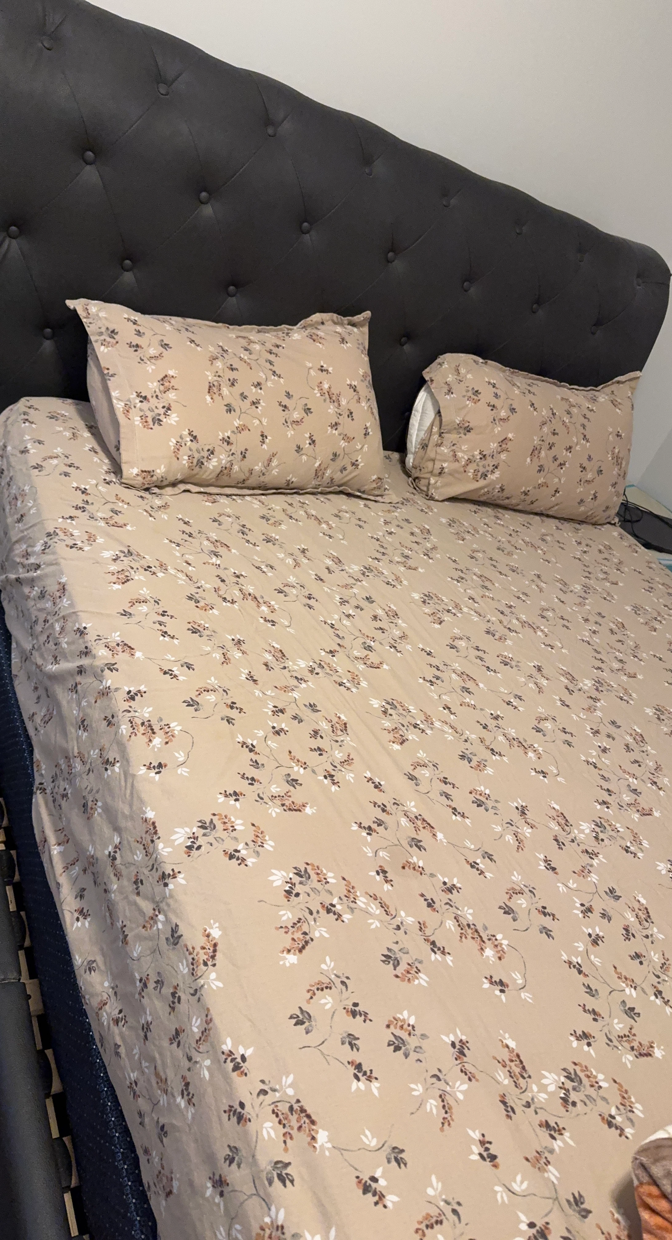 Floral Bed Sheet with Pillow covers