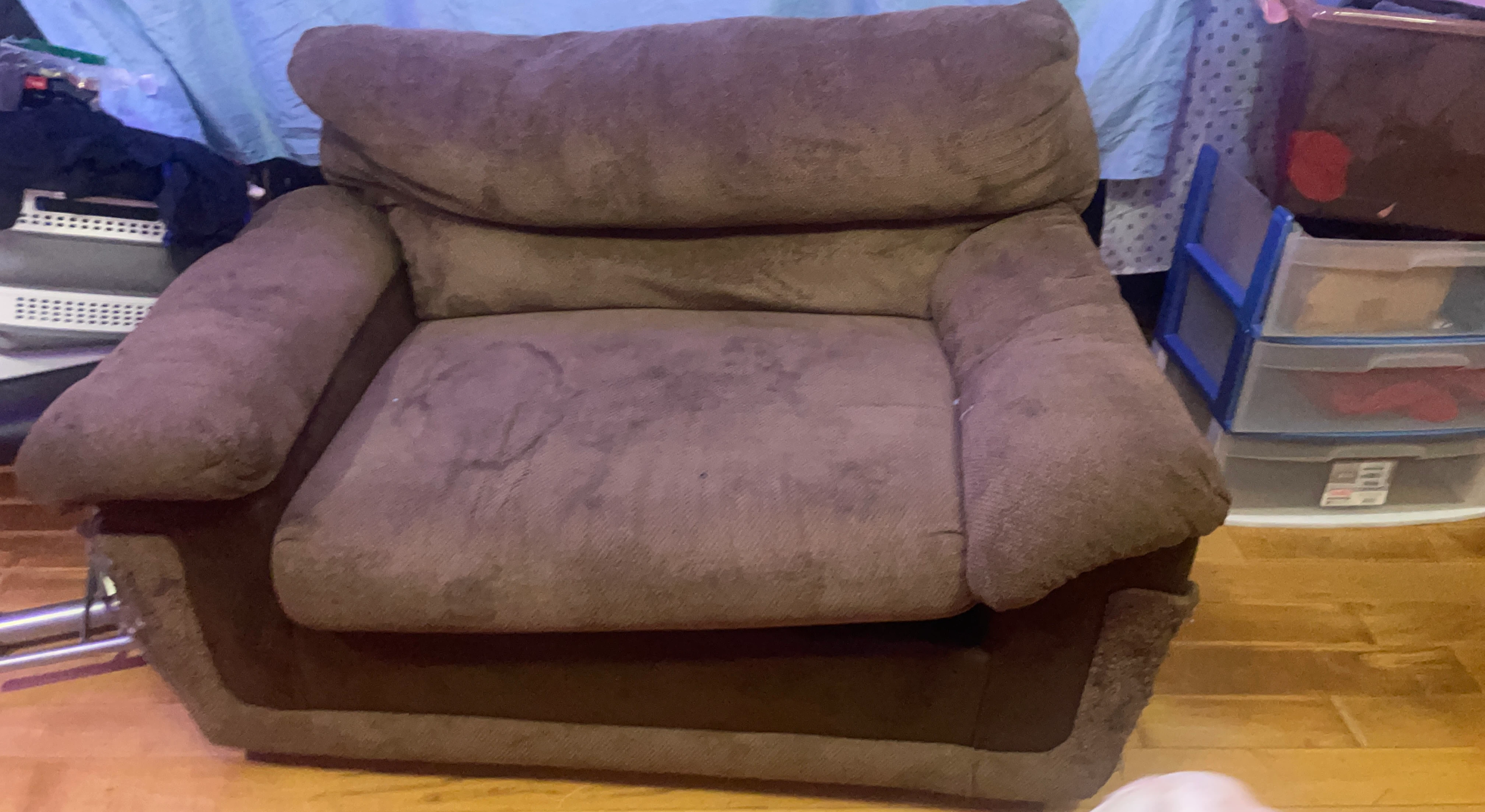 Brown Upholstered Armchair