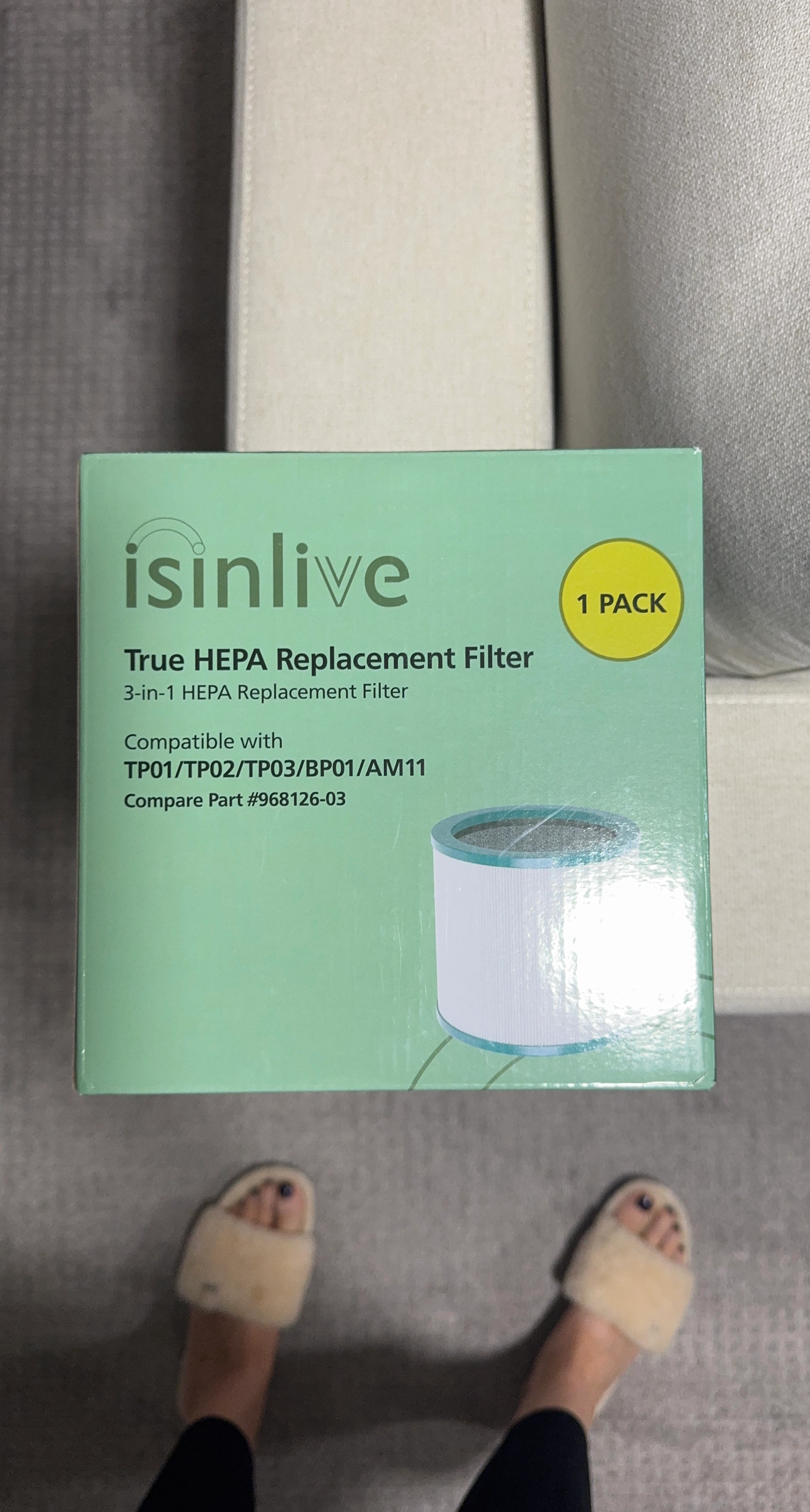 Isnlive True HEPA Replacement Filter 3-in-1 Pack