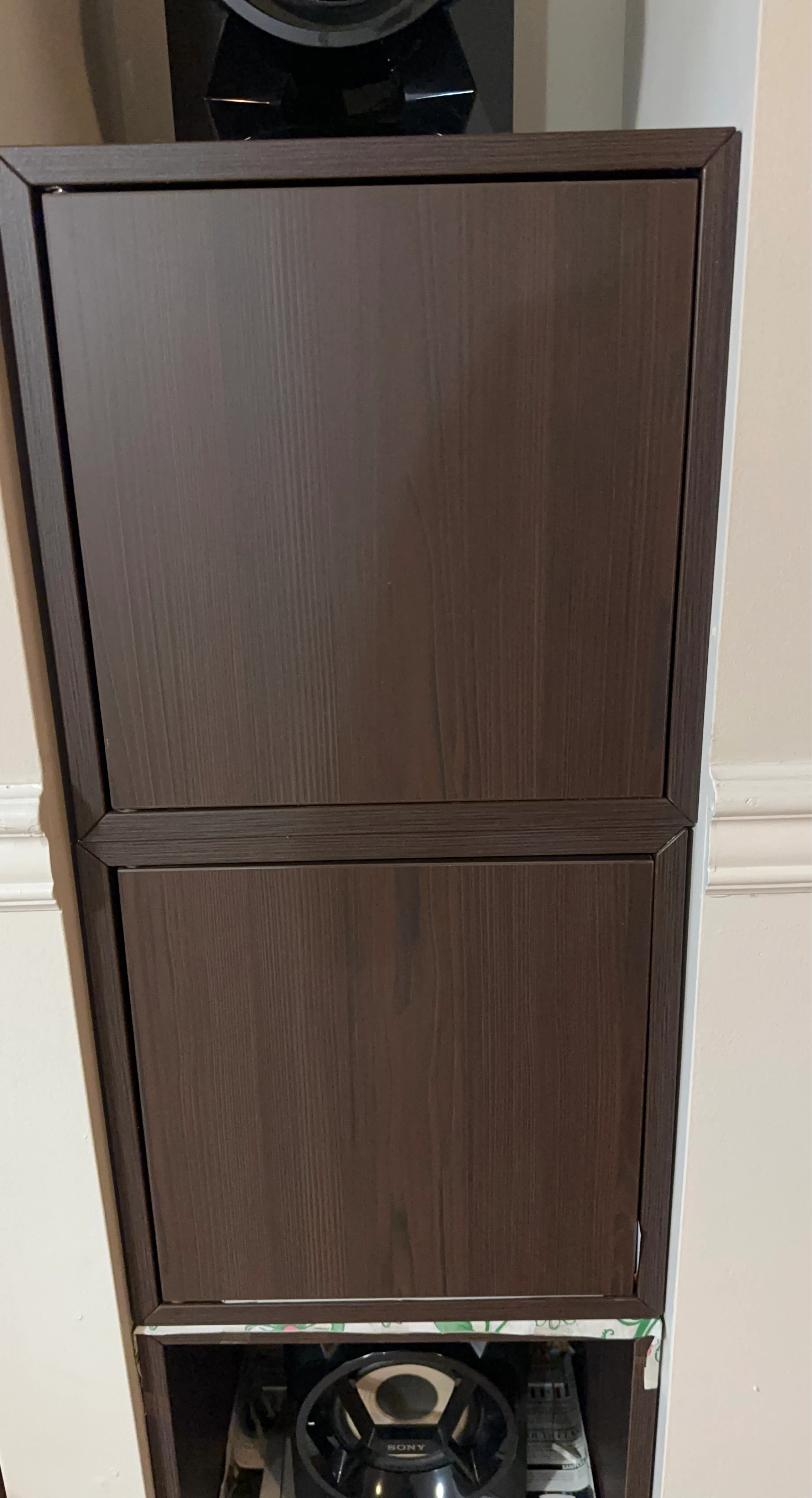 3 x Dark Brown shelves