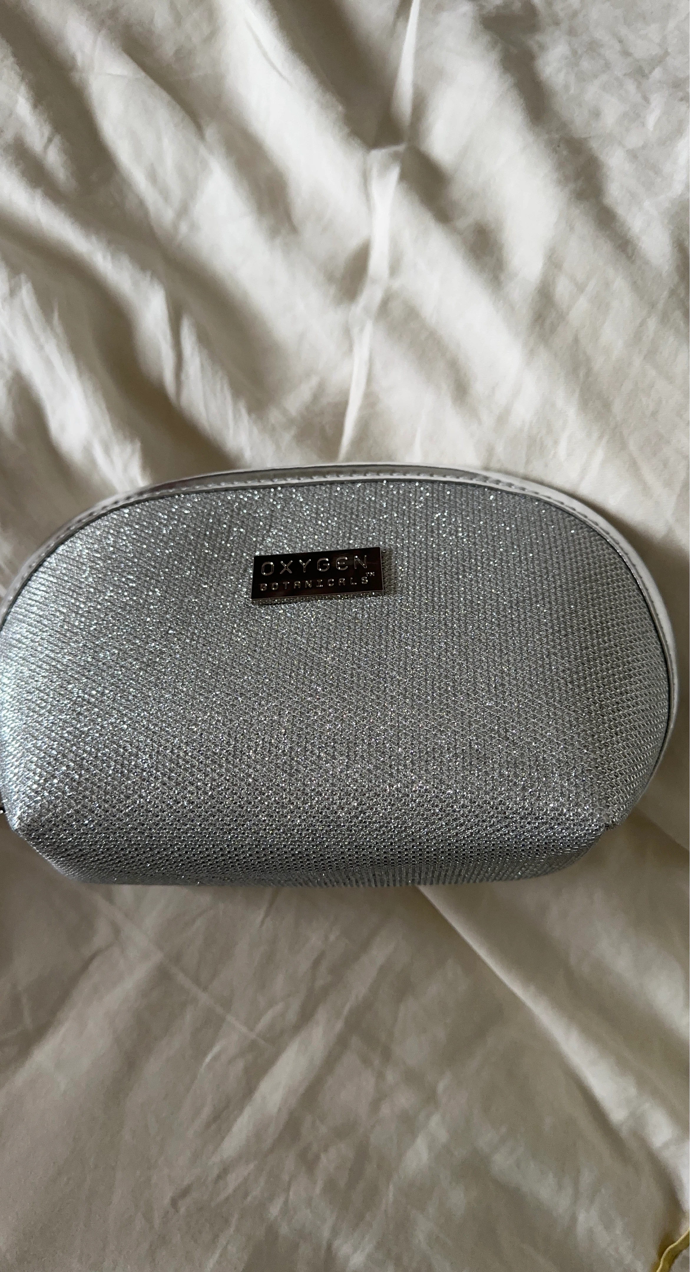 Oxygen Botanicals Silver Sparkle Cosmetic Bag