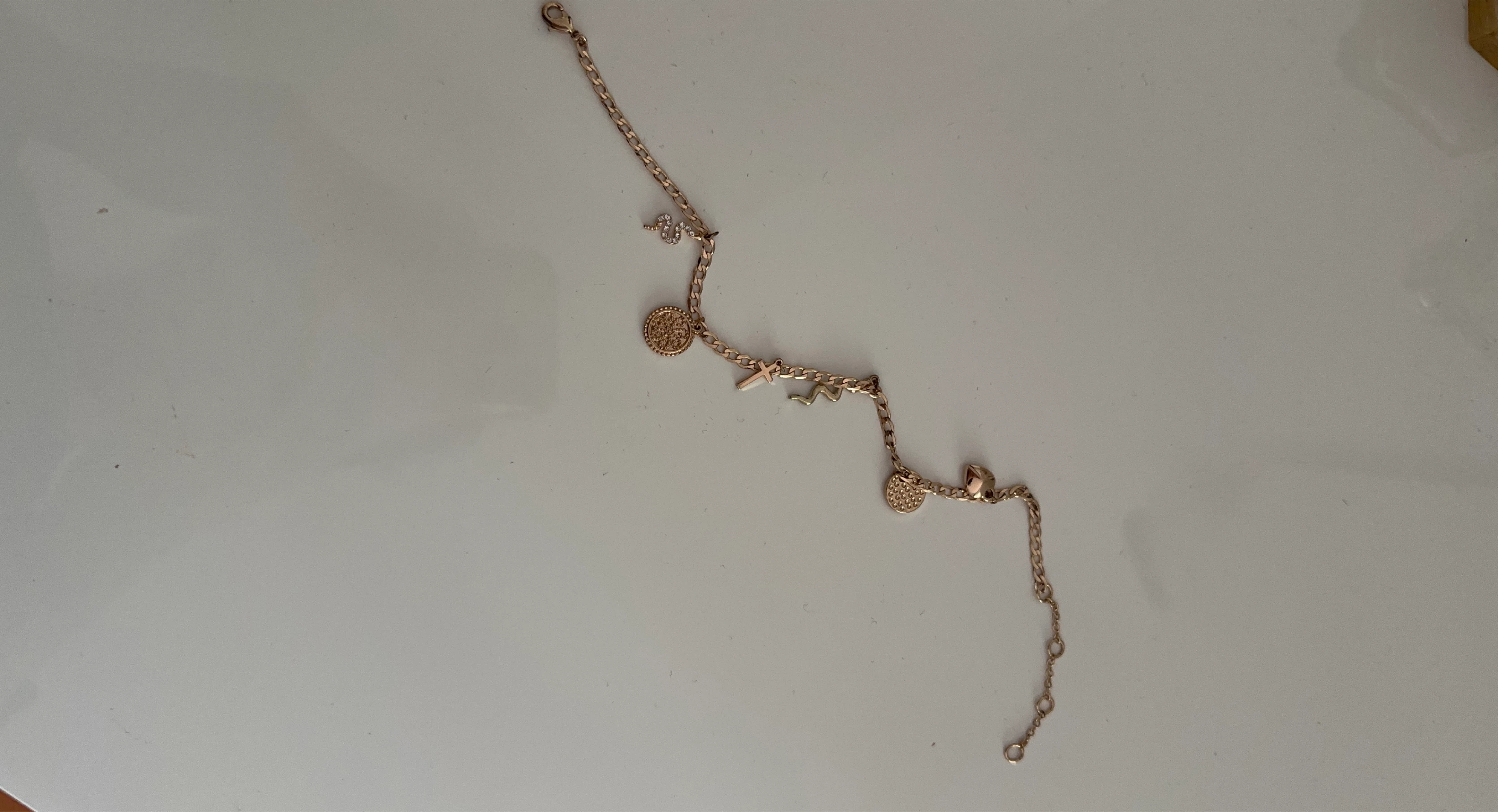 Rose Gold Tone Charm Bracelet
