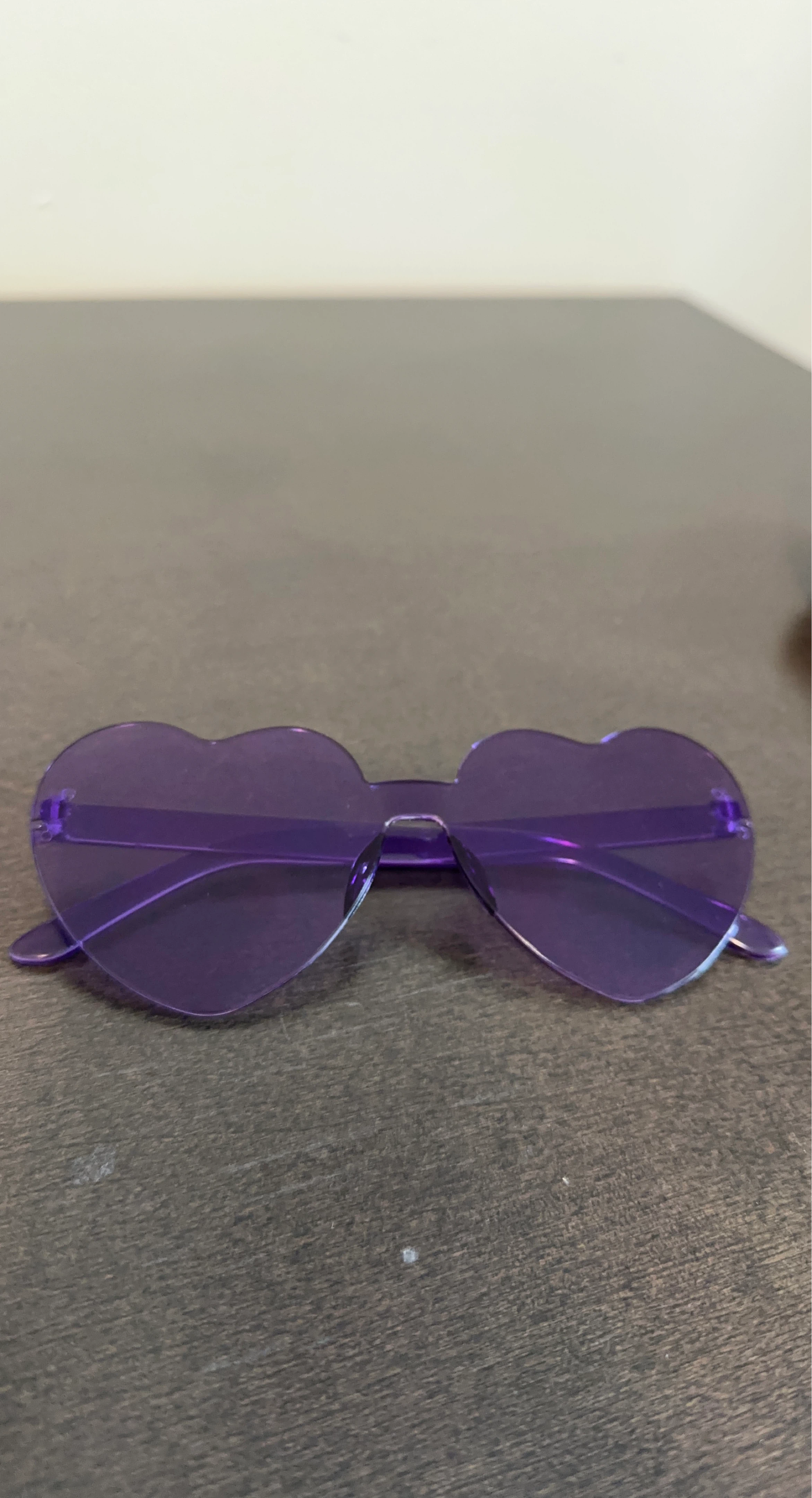 Purple Heart-Shaped Sunglasses