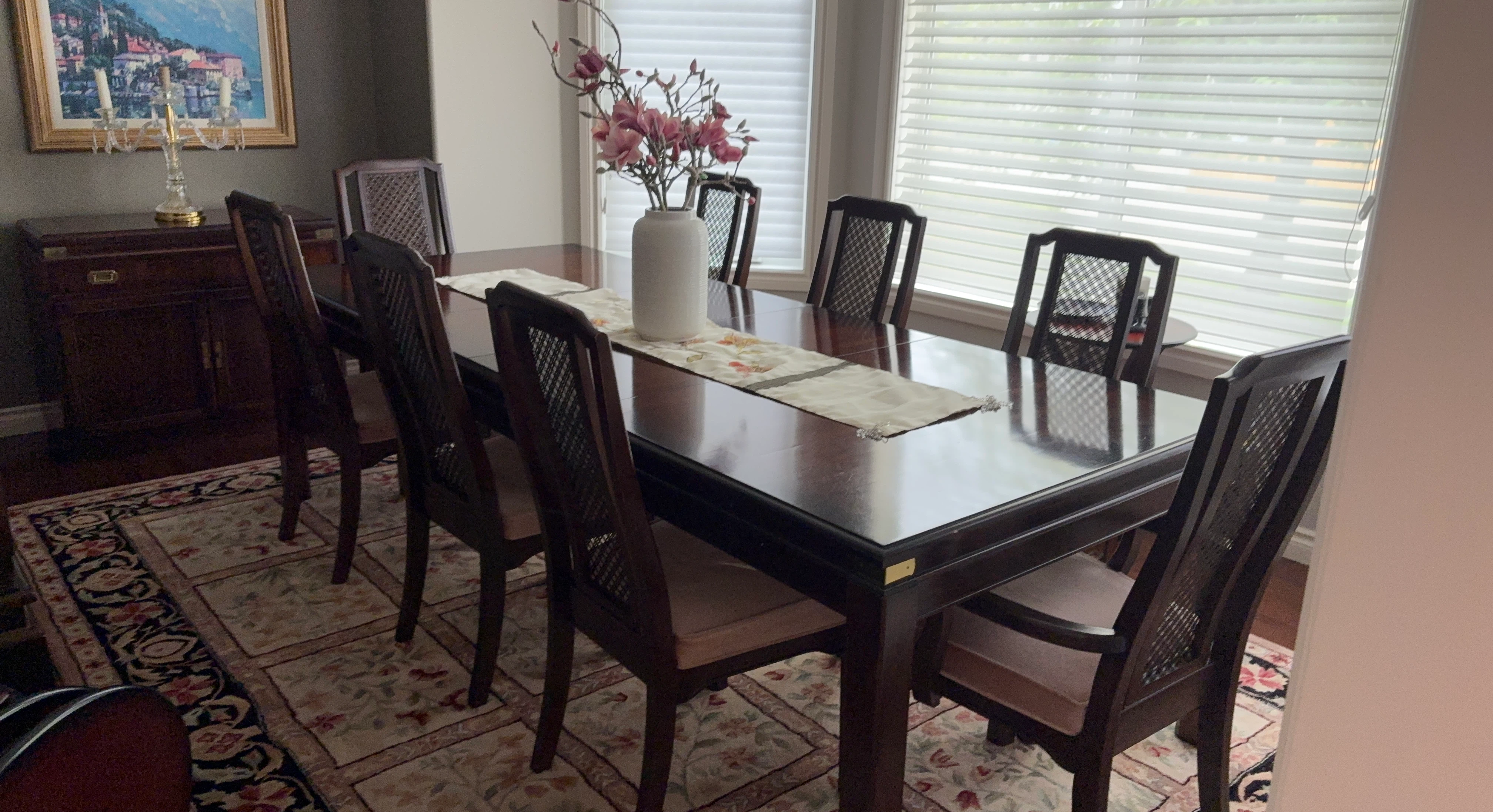 Solid Wood Dining Table and Chairs Set