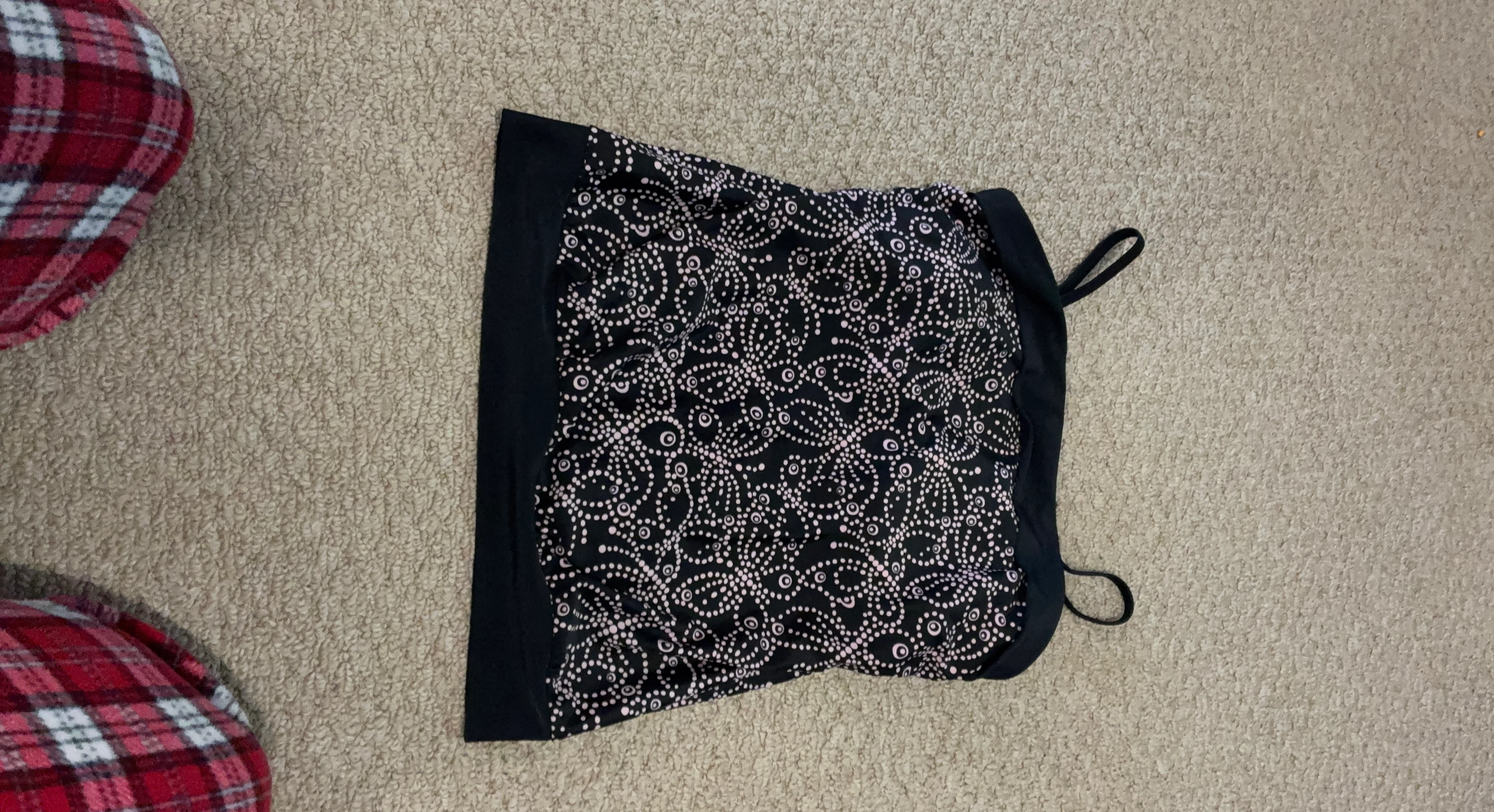 Black and Pink Patterned Tank Top