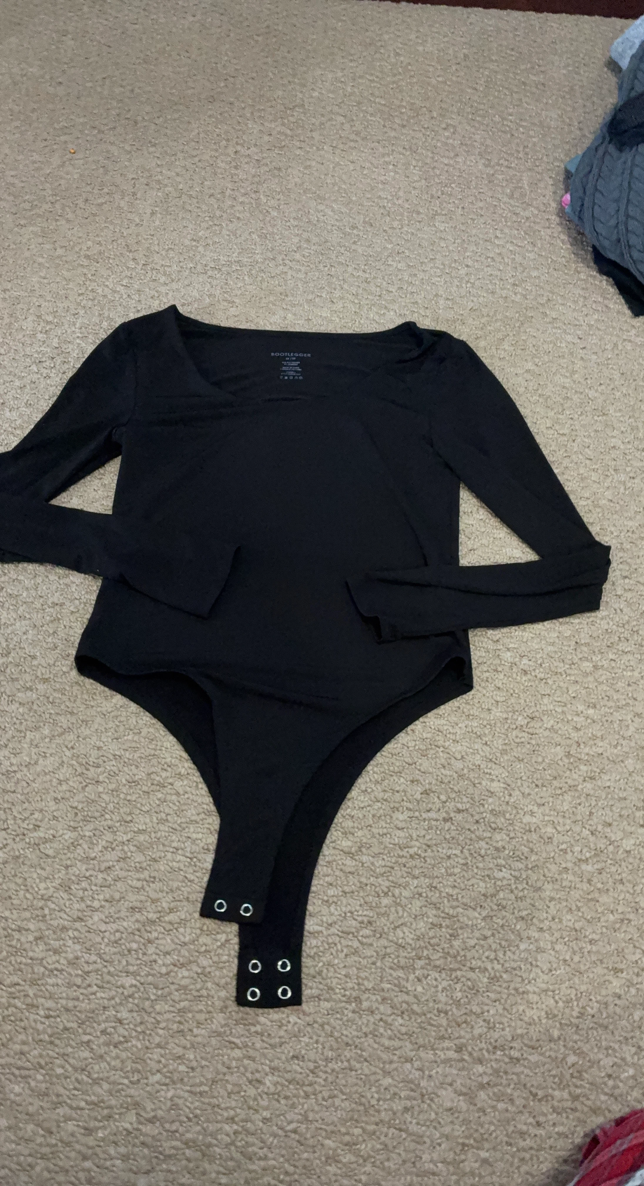Bootlegger Black Long Sleeve Bodysuit