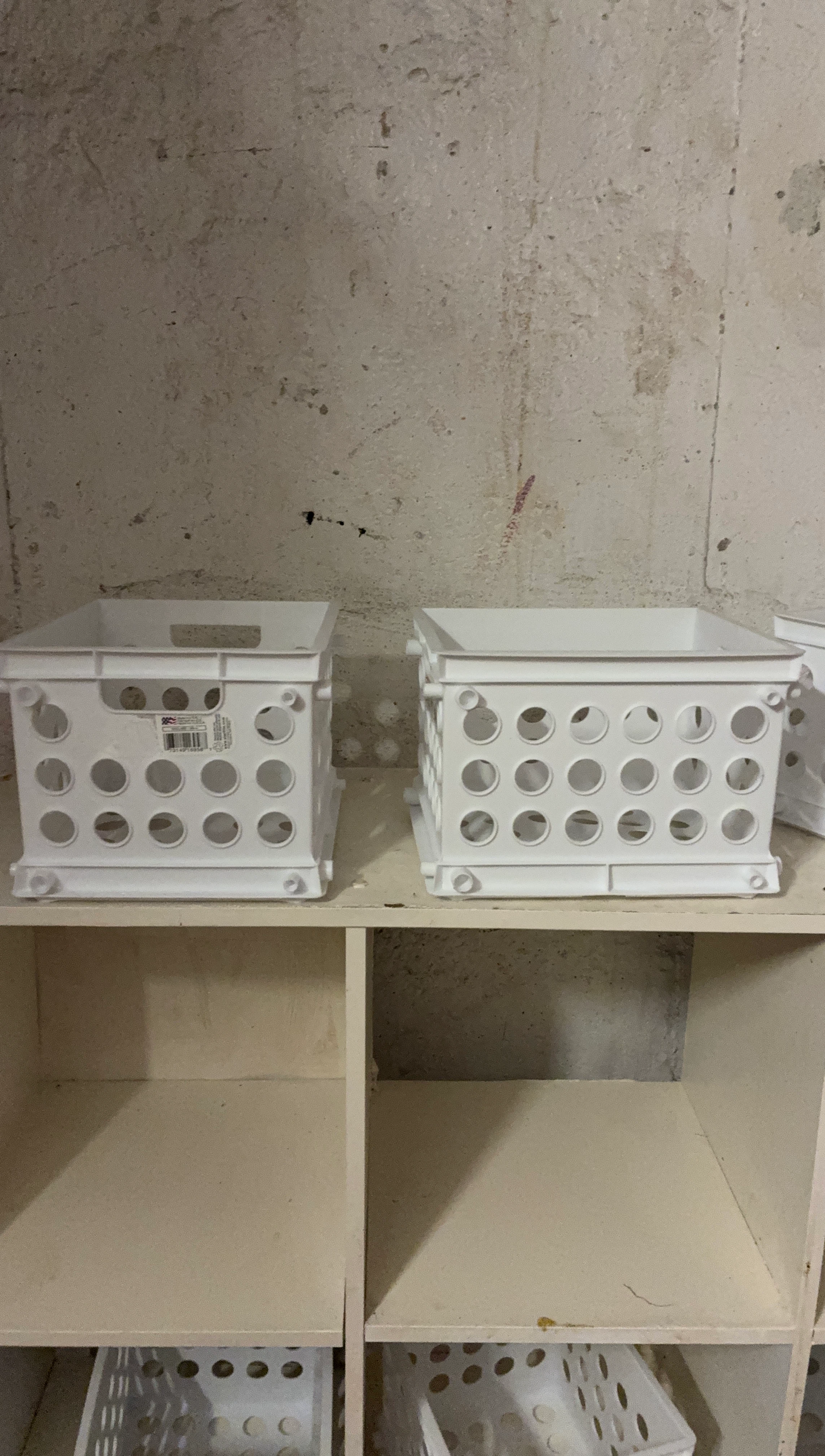 White Plastic Storage Crates